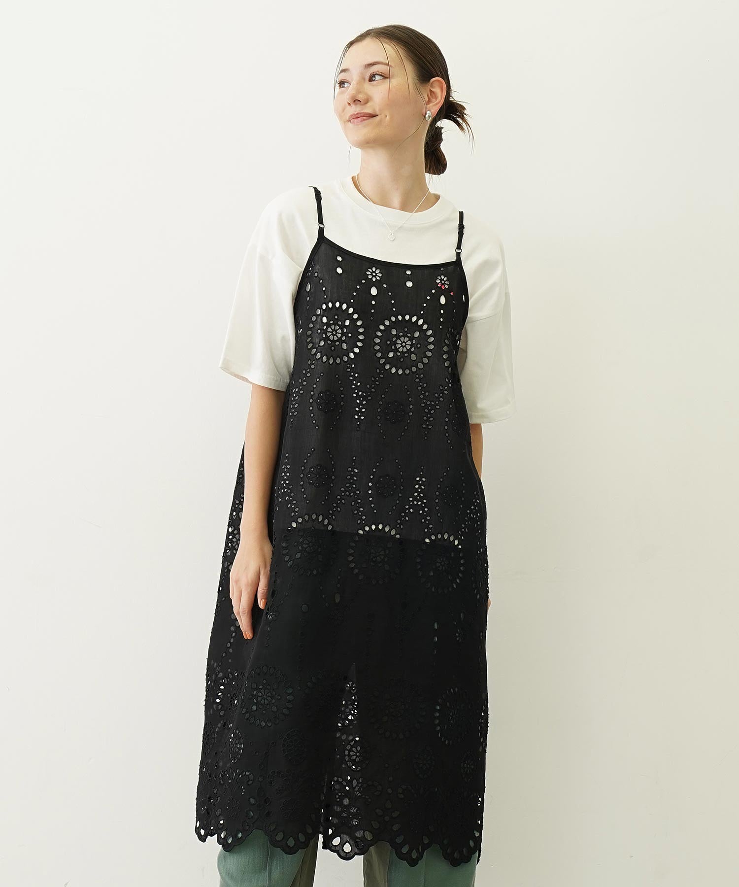 CUTWORK CAMISOLE DRESS