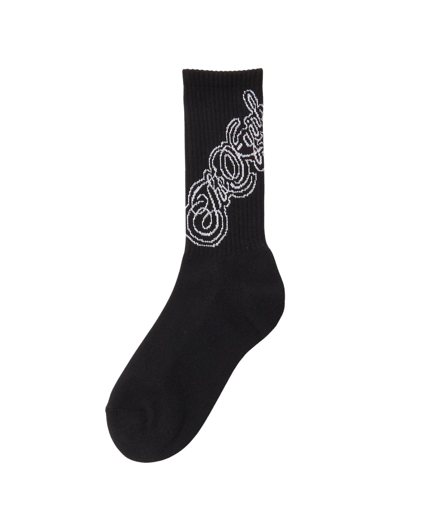 GLITTER SCRIPT LOGO JACQUARD RIB SOCKS