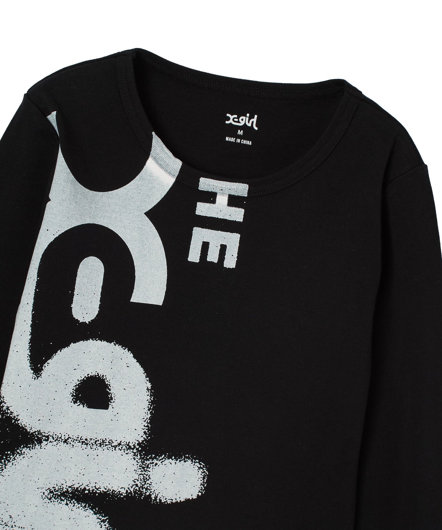 HEAVY DISTRESSED LOGO L/S BABY TEE