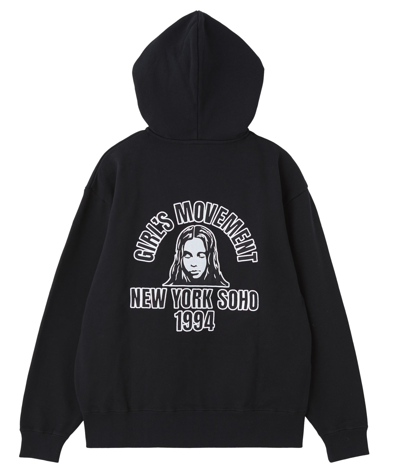 ARCH LOGO AND FACE PATCH ZIP UP SWEAT HOODIE