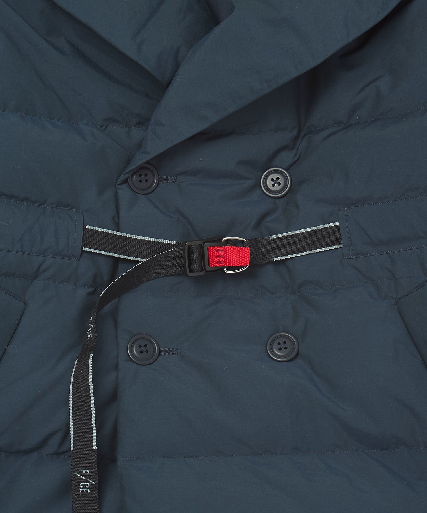 F/CE./RECYCLE DOWN OVERLAY SHAL COLLAR COAT