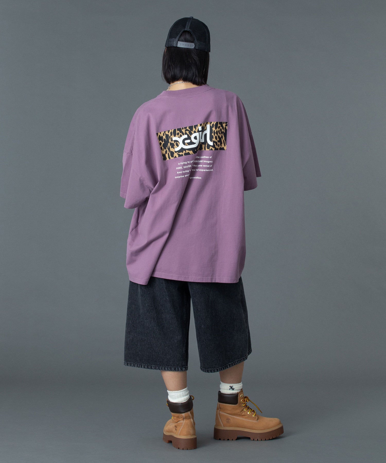LEOPARD BOX LOGO S/S BIG TEE DRESS