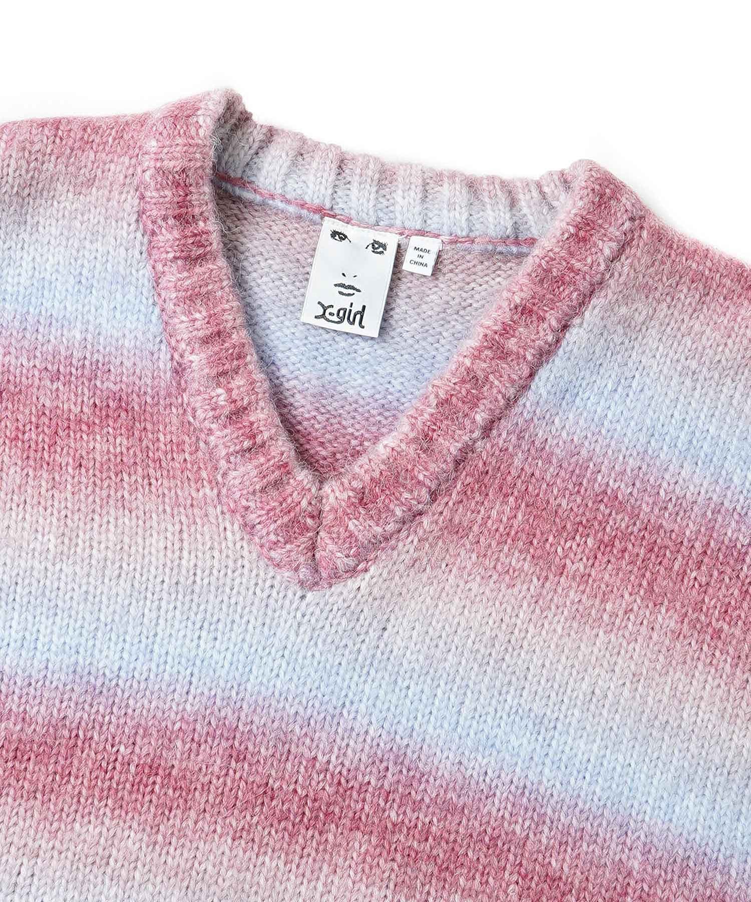 GRADATION KNIT VEST X-girl