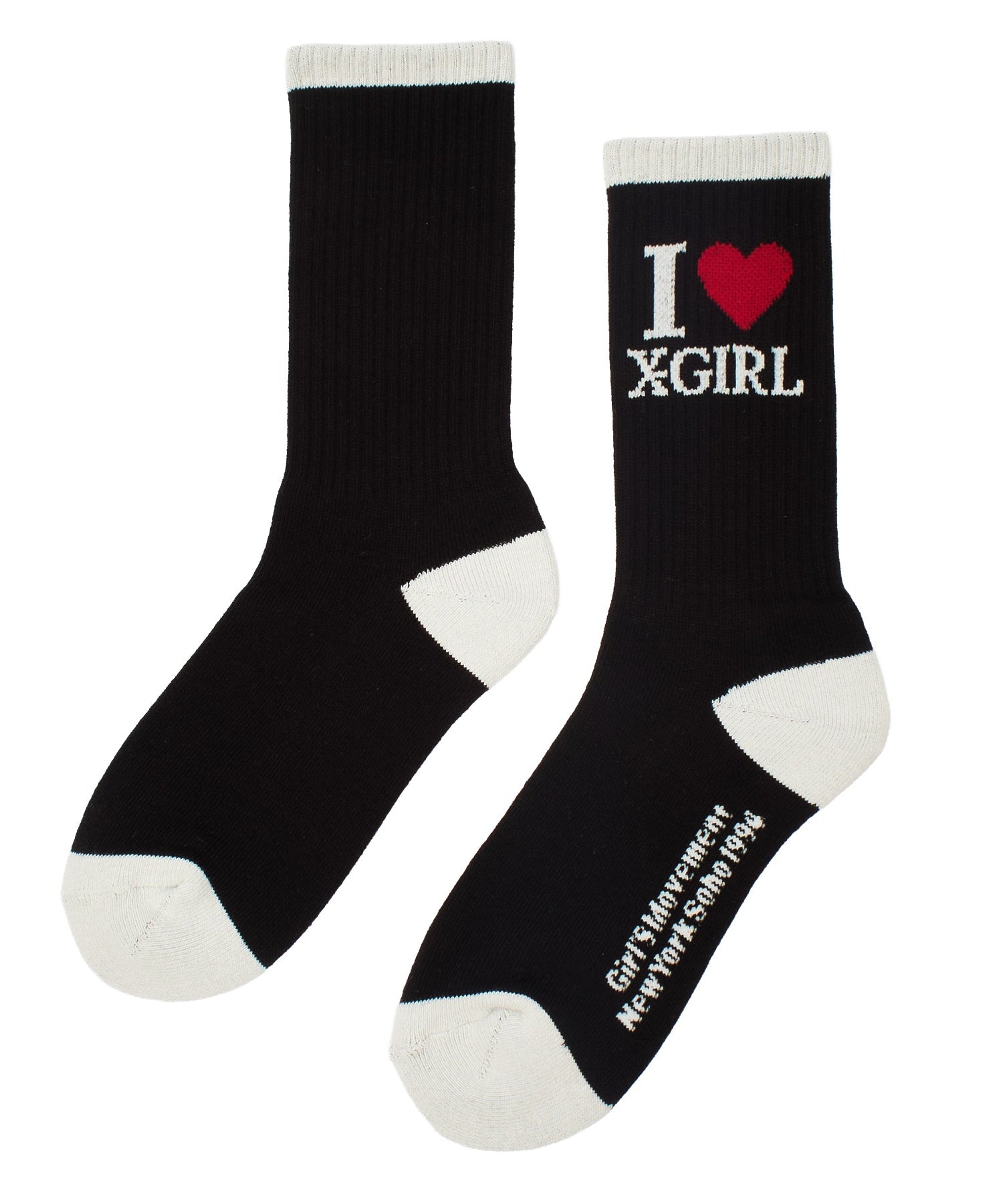 I LOVE X-GIRL RIBBED SOCKS