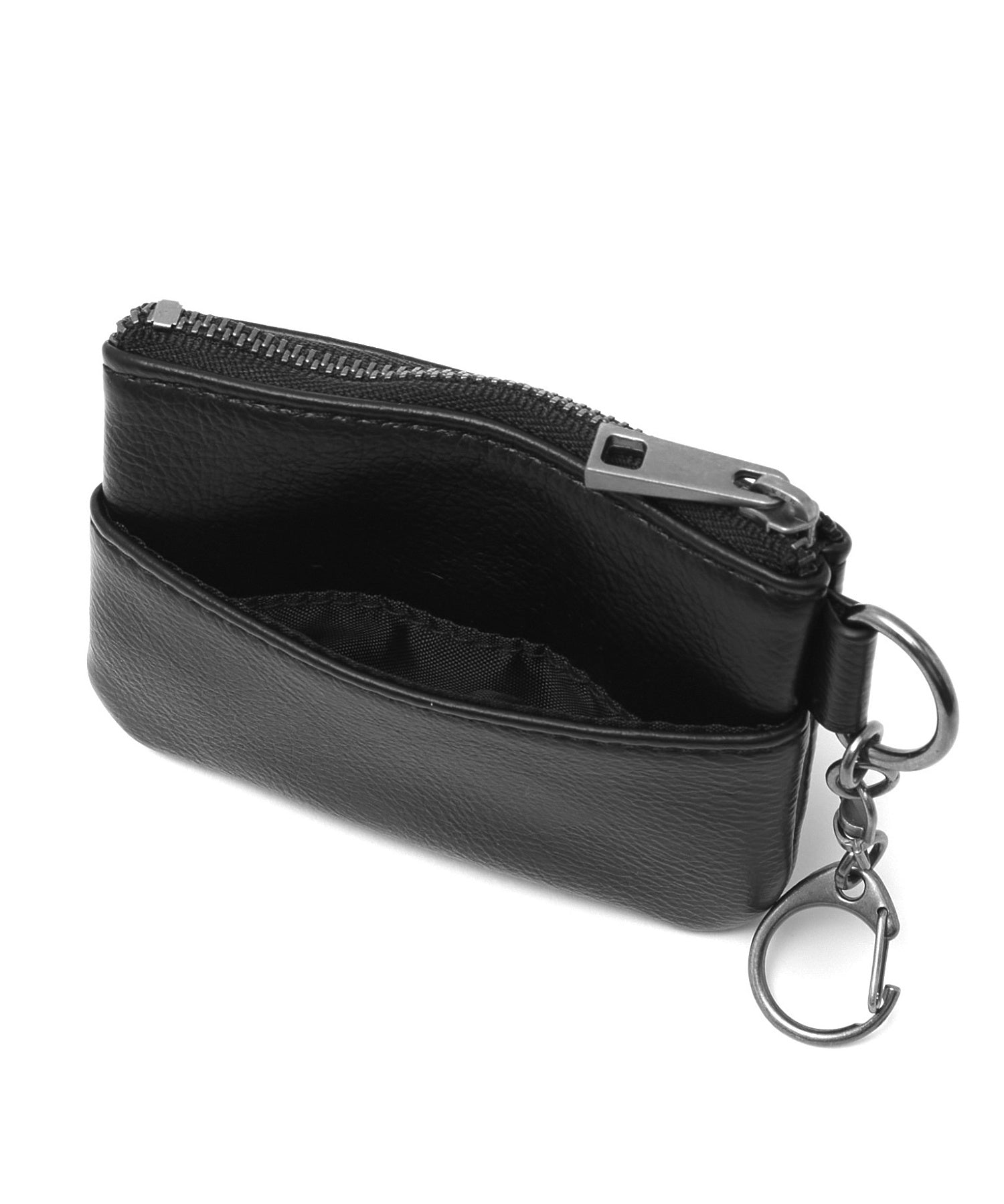 FAUX LEATHER PATCH COIN AND CARD CASE