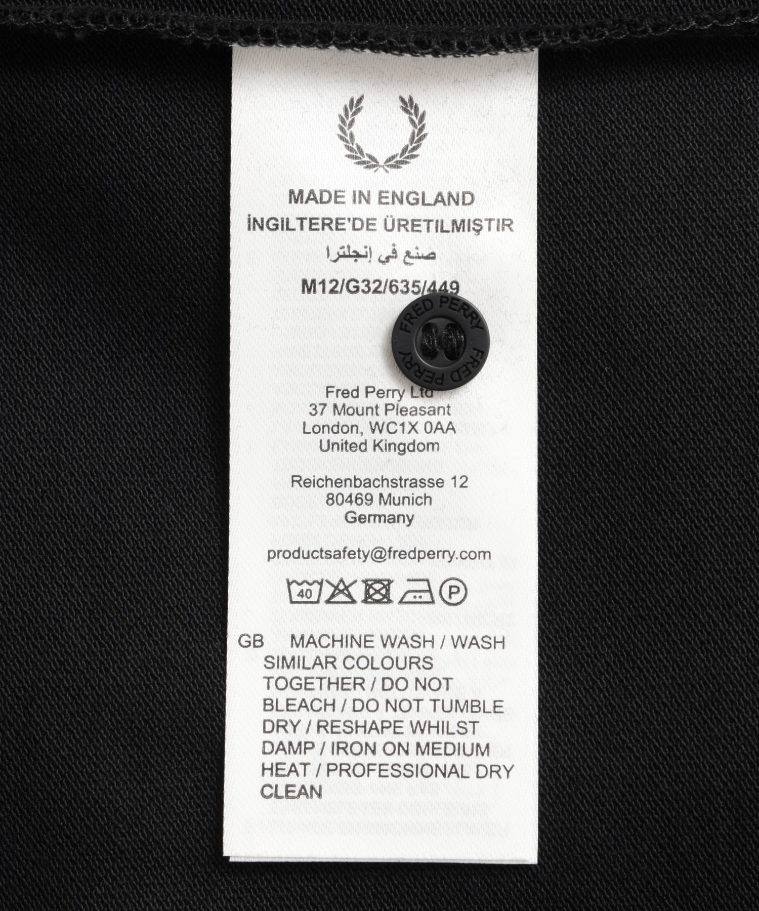 FRED PERRY/フレッドペリー/TWIN TIPPED FRED SHIRT M12-G32