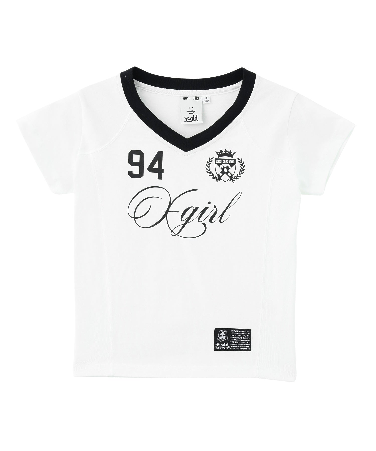 STUDDED NUMBER S/S BABY TEE