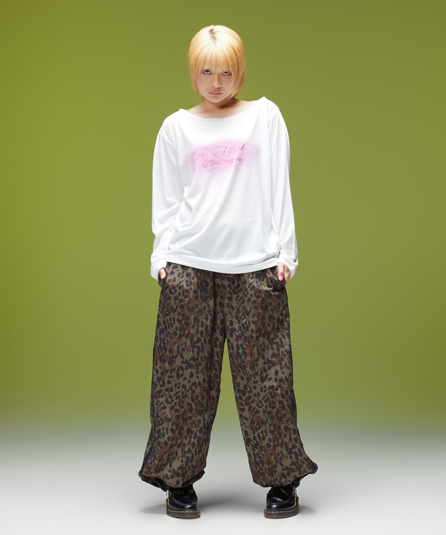 SCRIPT LOGO ONE SHOULDER L/S TEE
