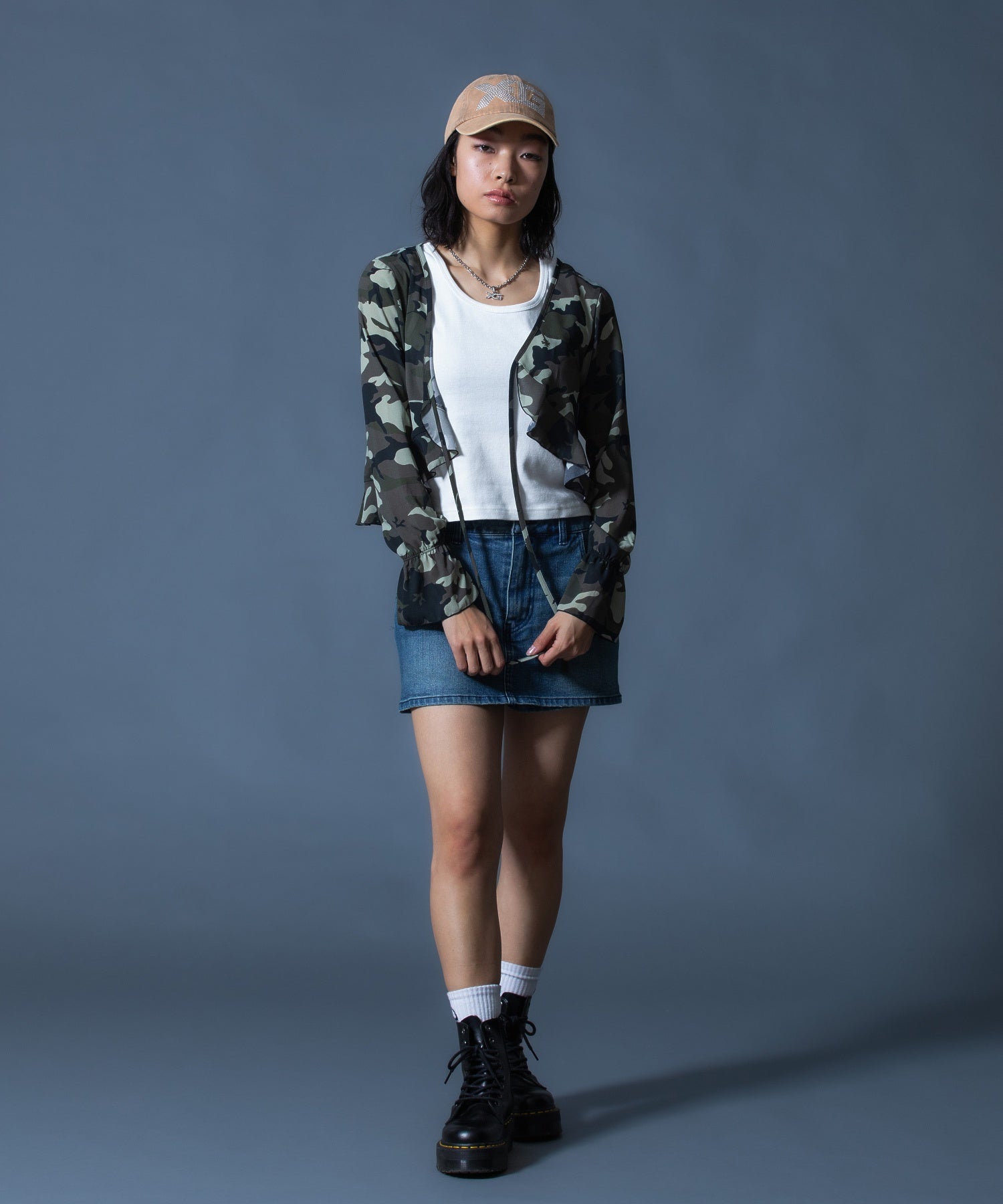 HIBISCUS CAMOUFLAGE BLOUSE