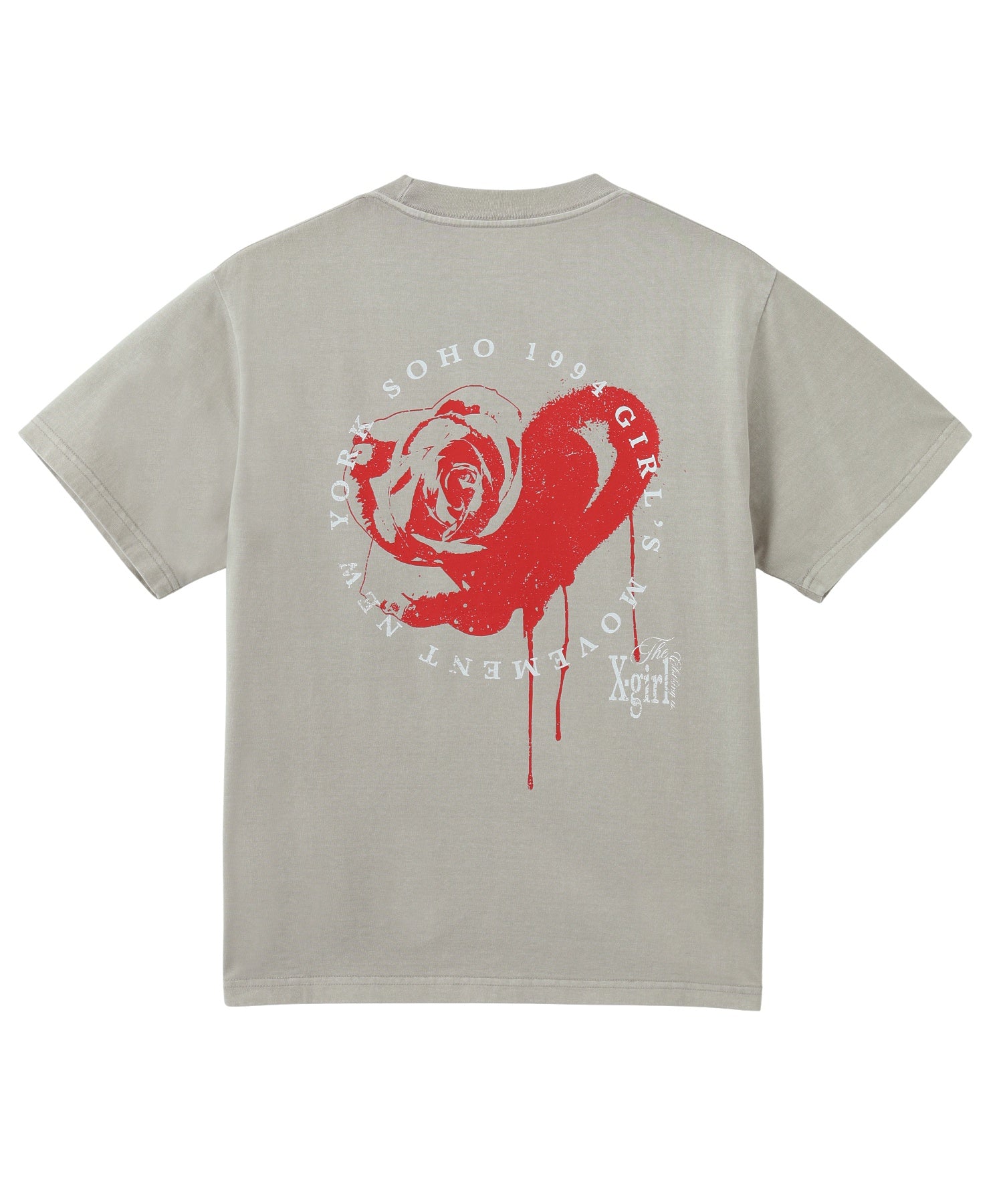 FADED HEART ROSE LOGO S/S TEE
