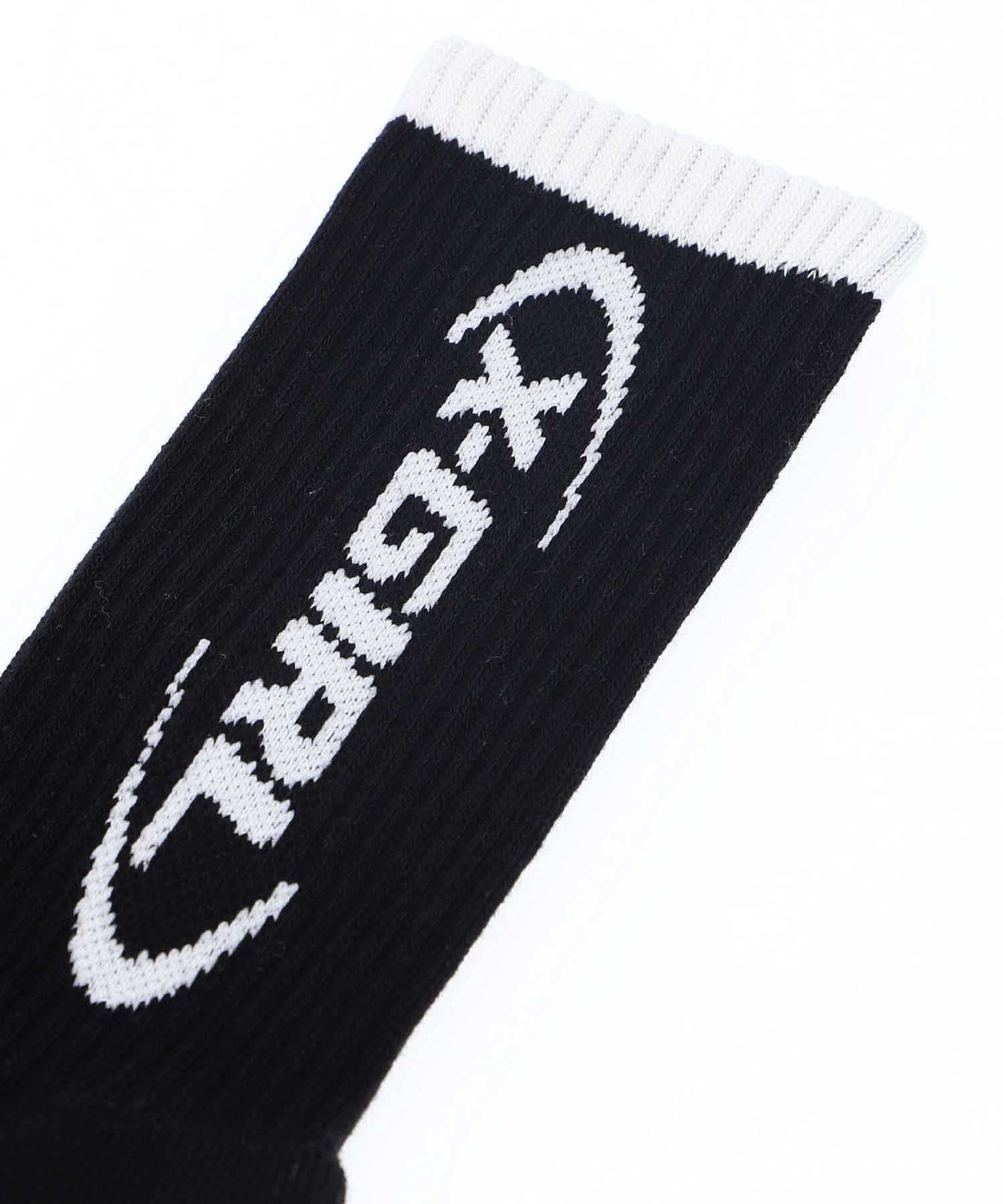 BROKEN OVAL LOGO RIB SOCKS X-girl