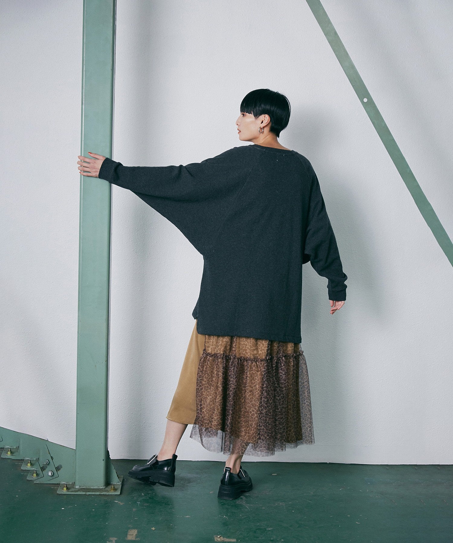 チュールレイヤードスカート