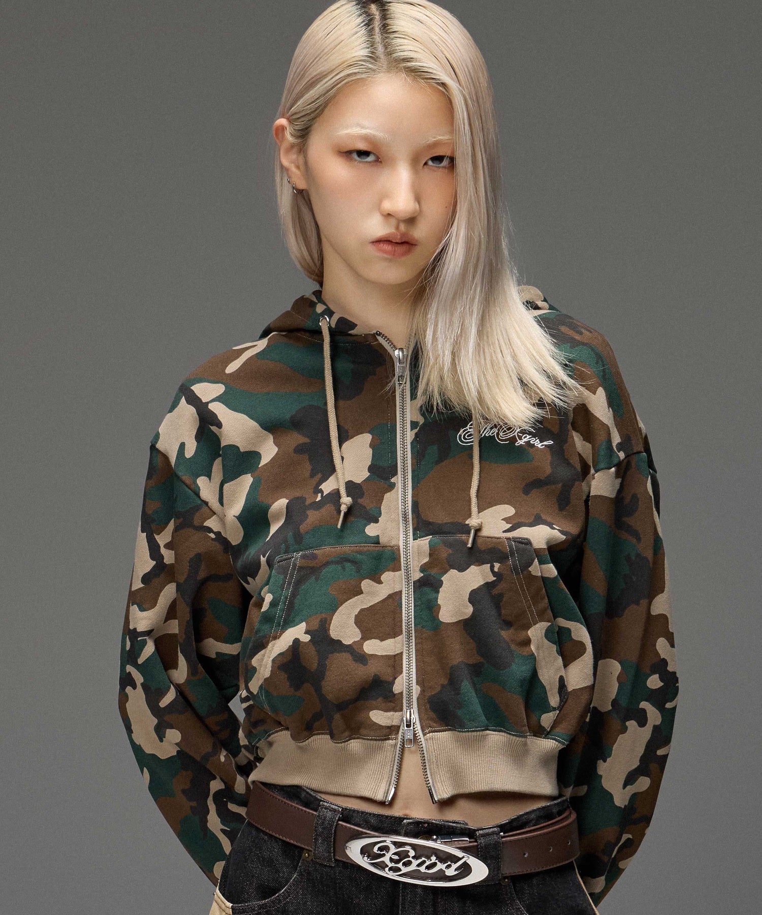 ALL OVER PRINT COMPACT ZIP UP SWEAT HOODIE