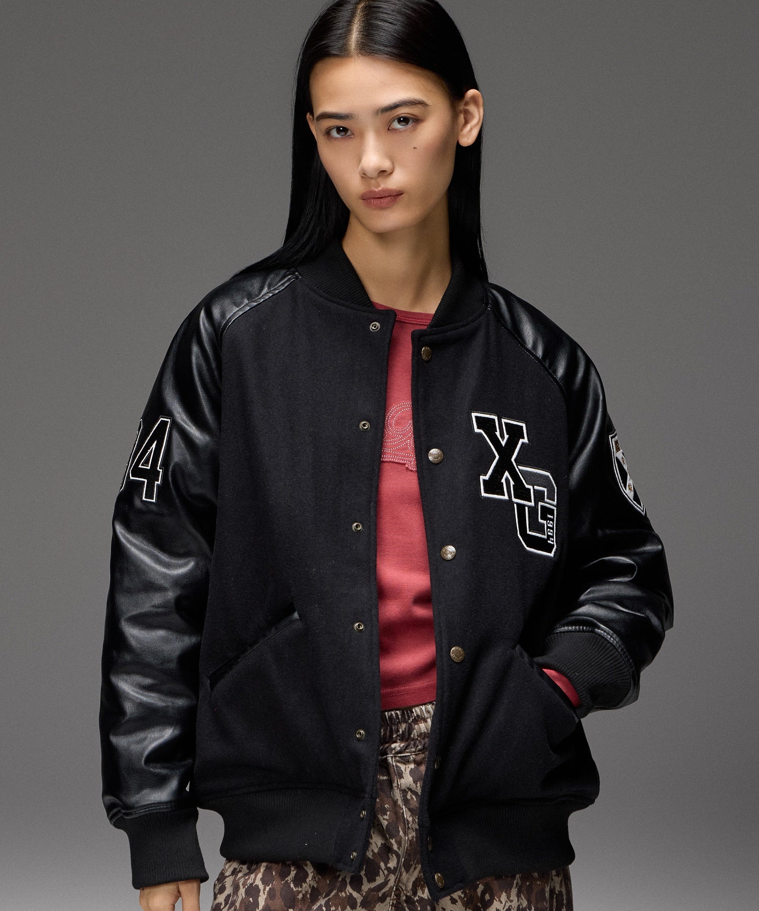 STAR LOGO PATCH FADED L/S COMPACT TOP