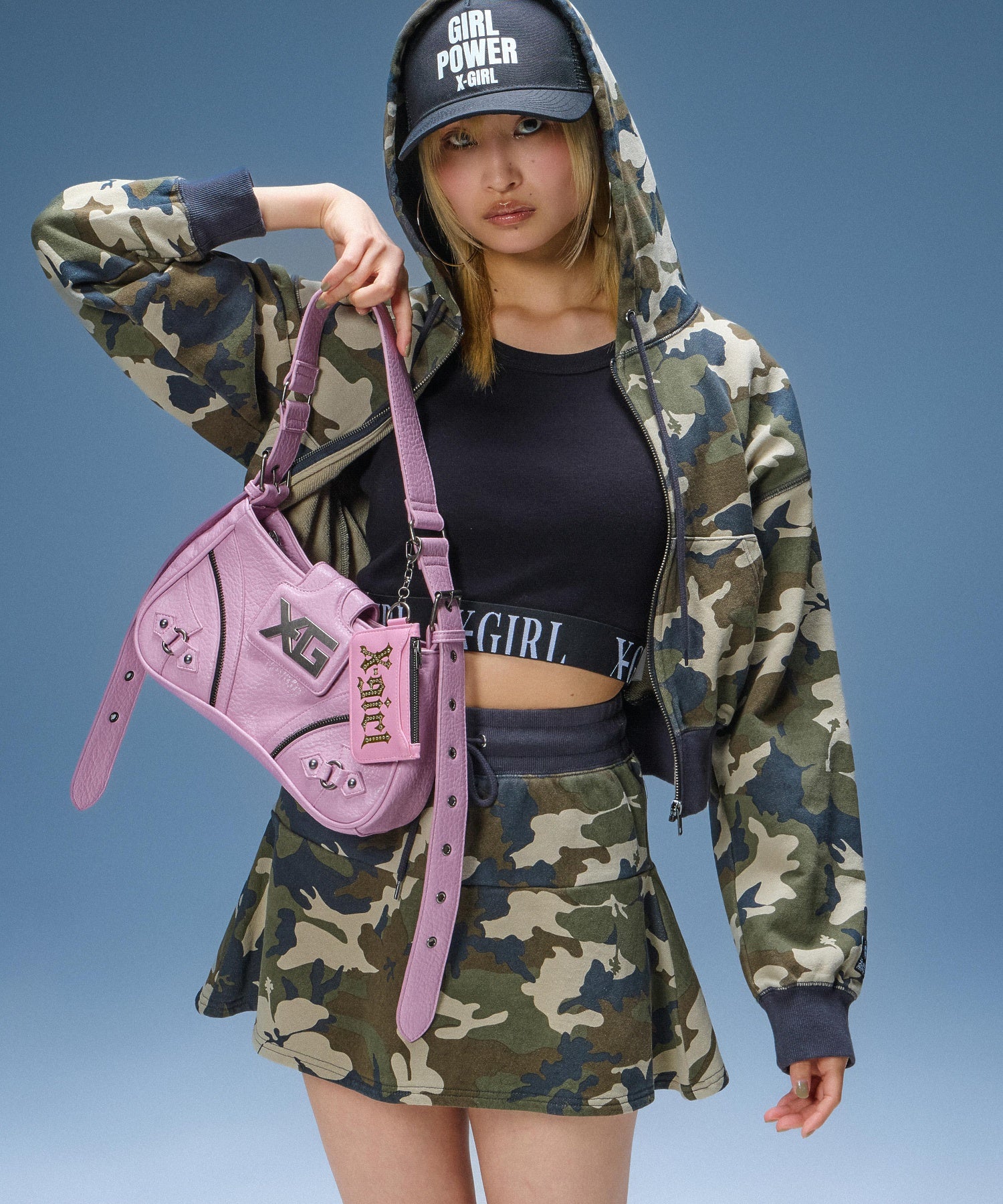 HIBISCUS CAMOUFLAGE SWEAT SKIRT