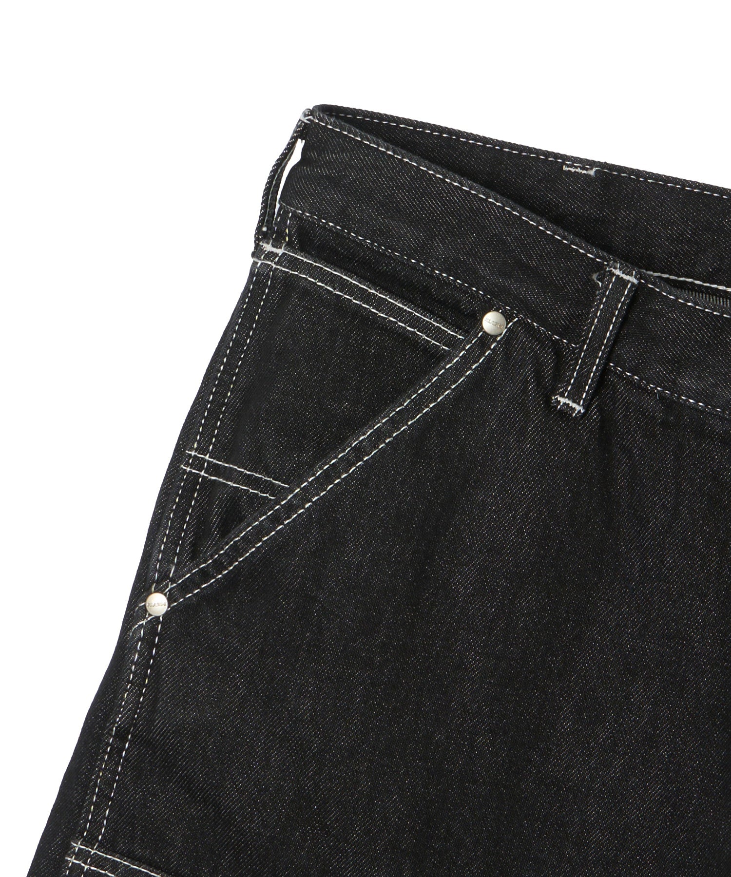 DOUBLE KNEE DENIM SHORT PANTS