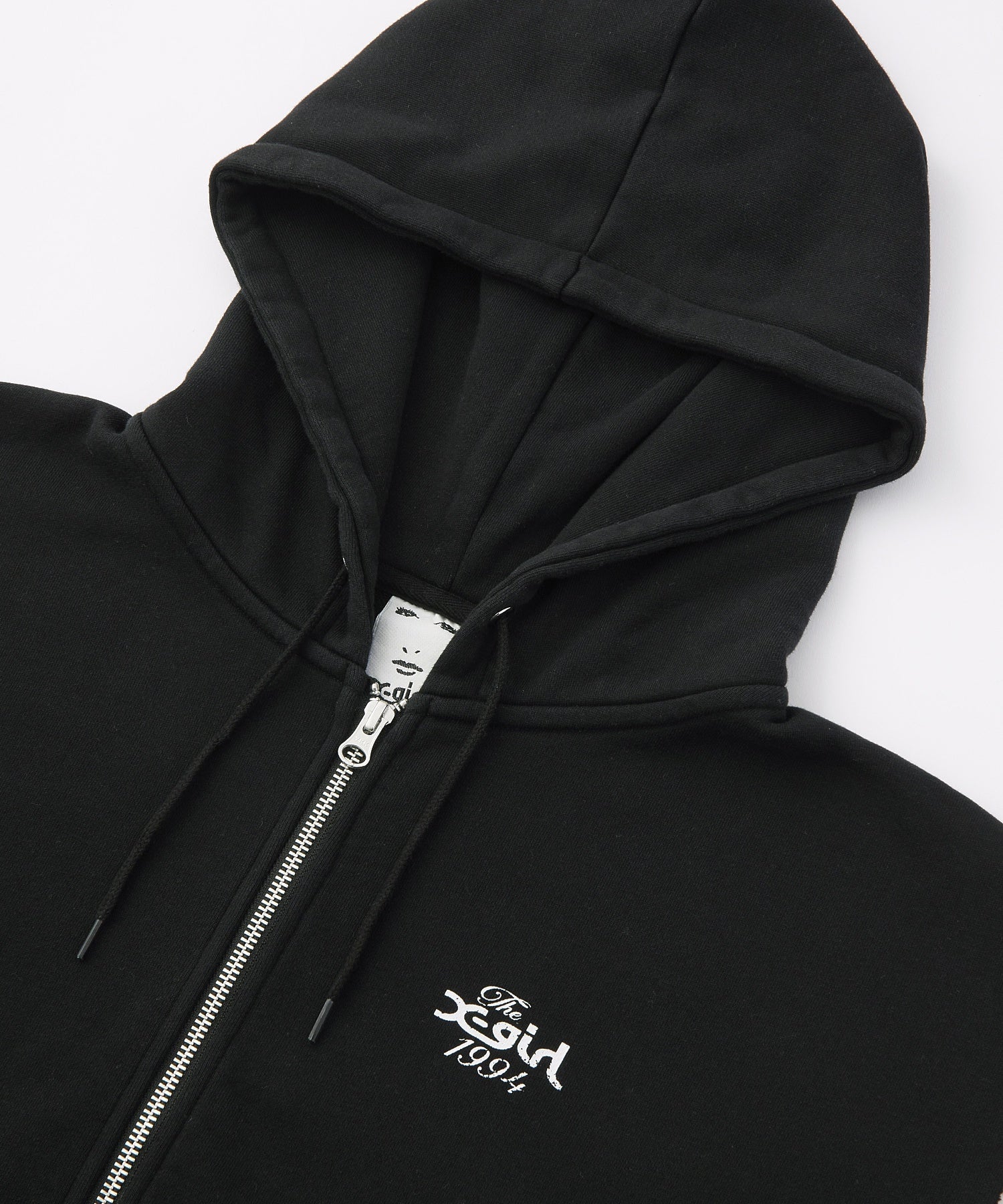 DISTRESSED CIRCLE LOGO ZIP UP SWEAT VEST