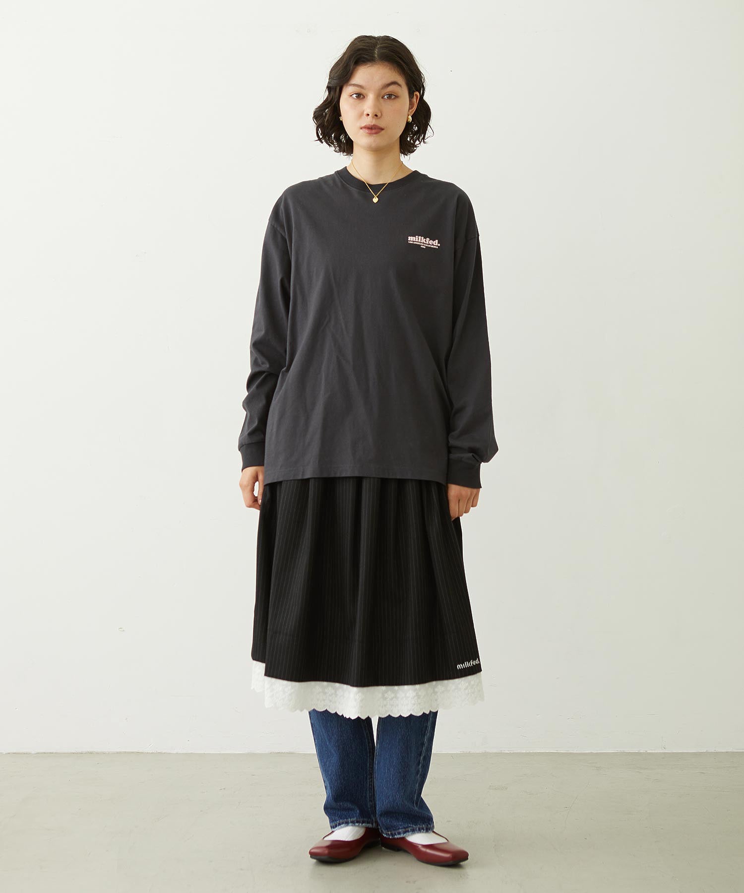 MILKFED. COOPER LOGO L/S TEE