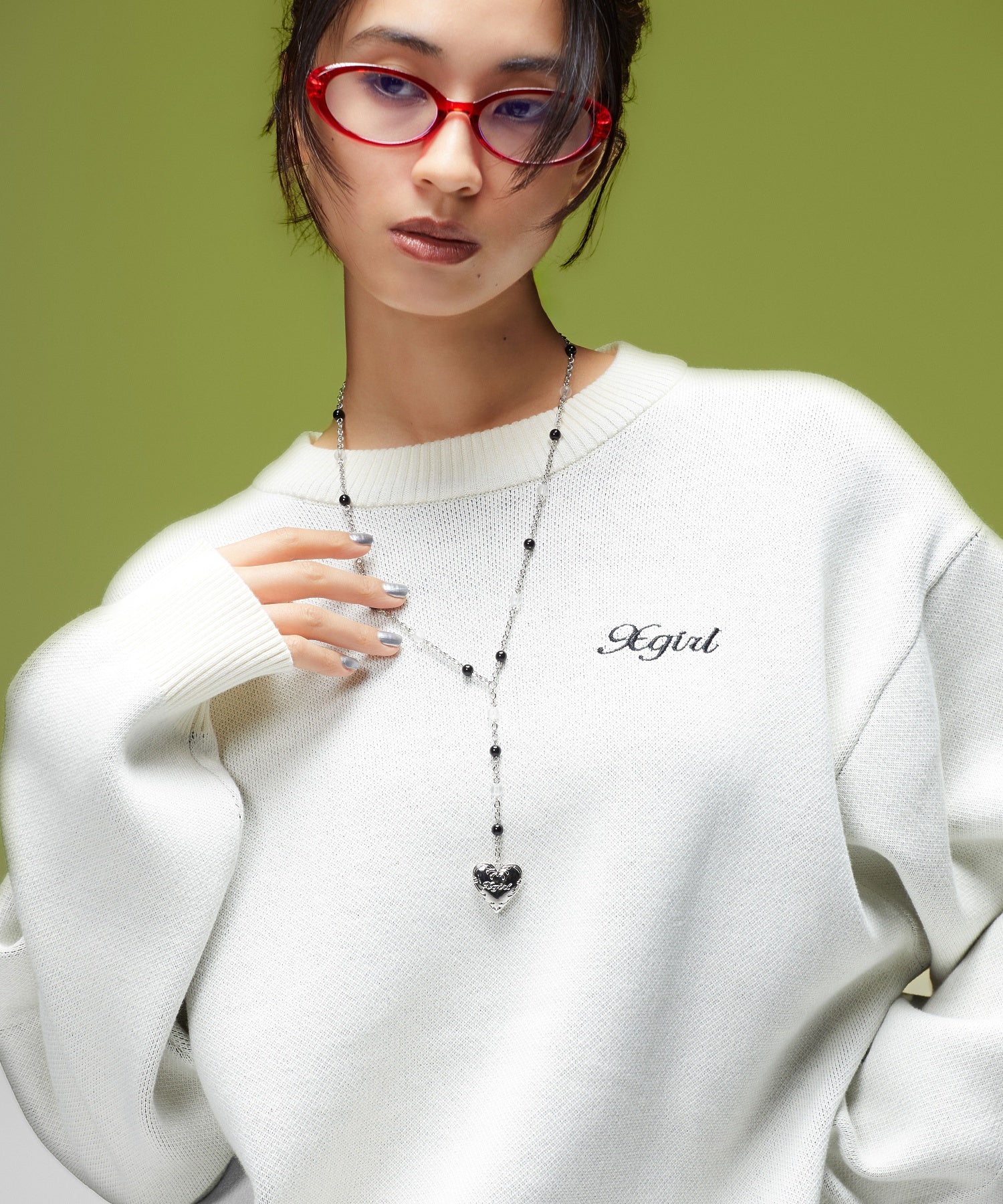 FACE BACK JACQUARD KNIT TOP