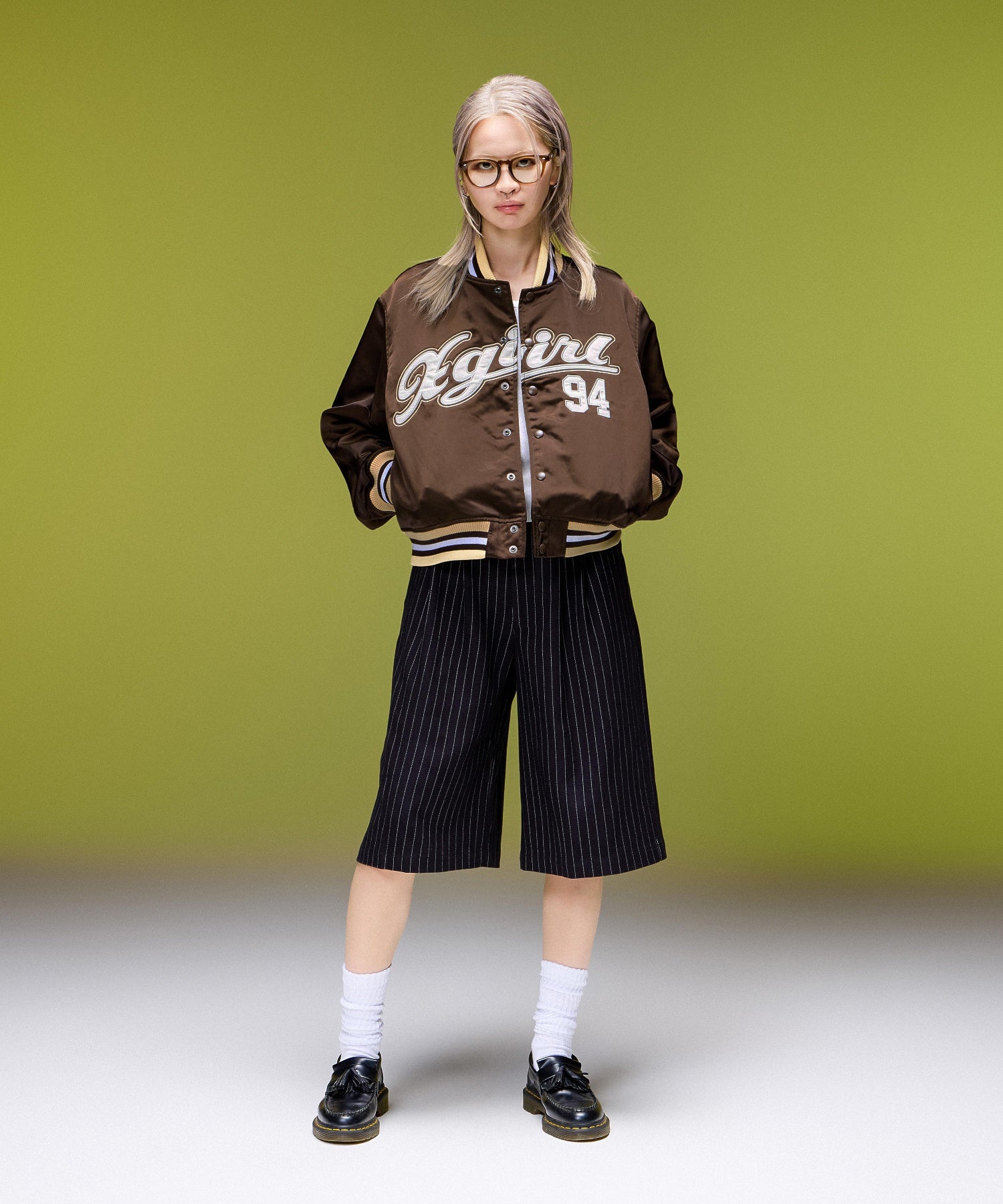 LOGO AND NUMBER VARSITY JACKET