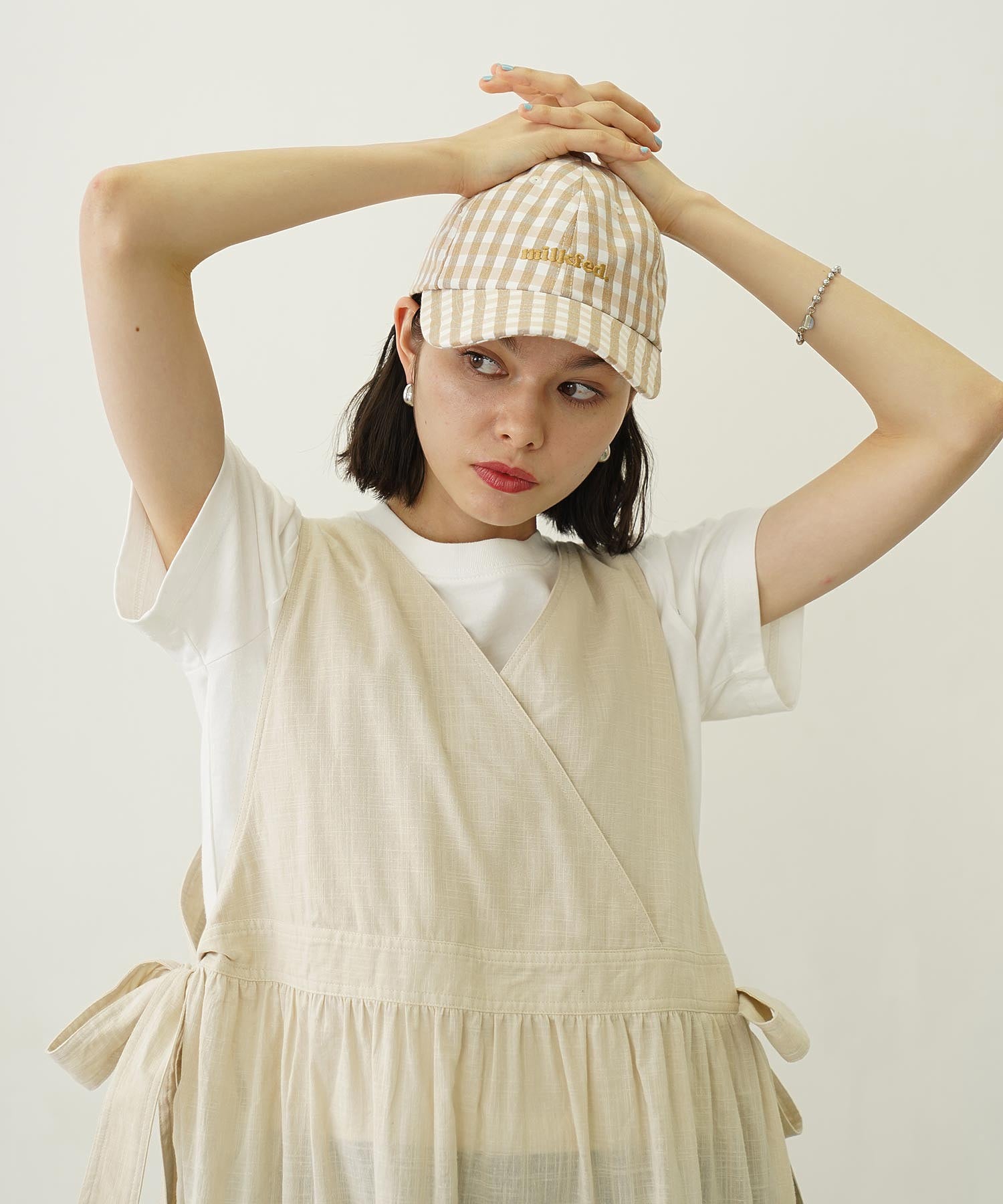 GINGHAM LOGO CAP