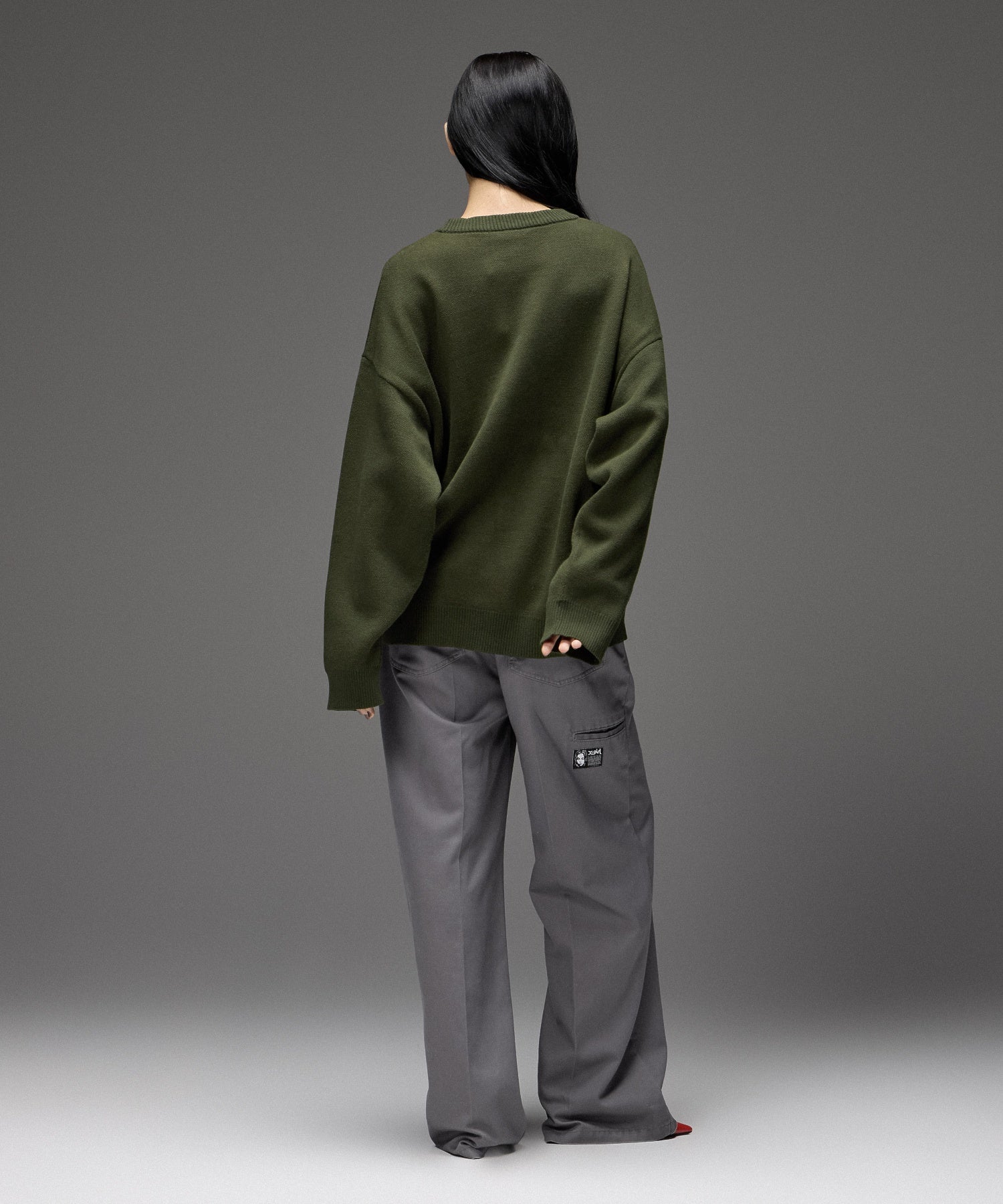 WORLD LOGO JACQUARD KNIT TOP