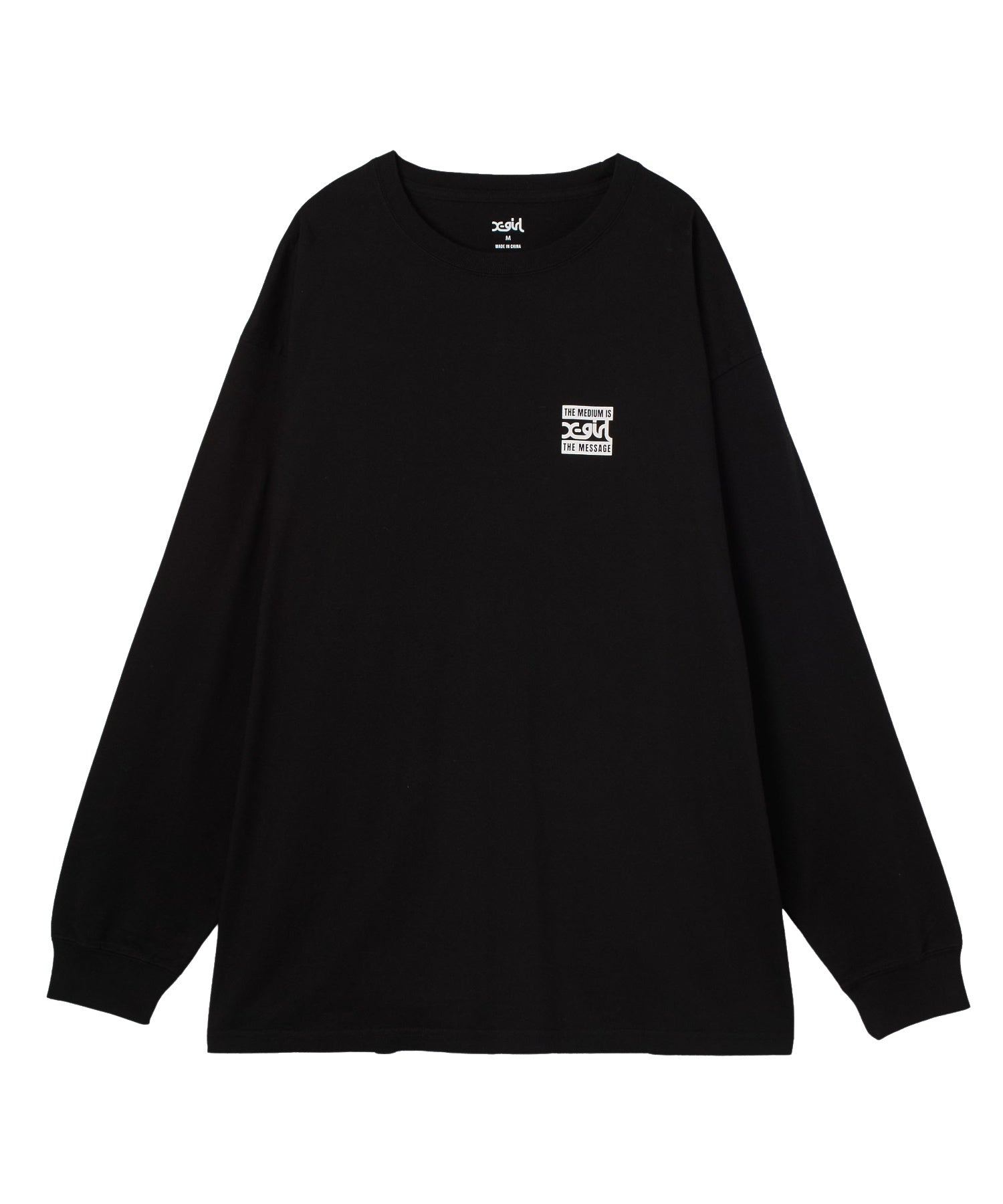 BRUSHED COLLAGE GRAPHIC LOGO L/S BIG TEE DRESS