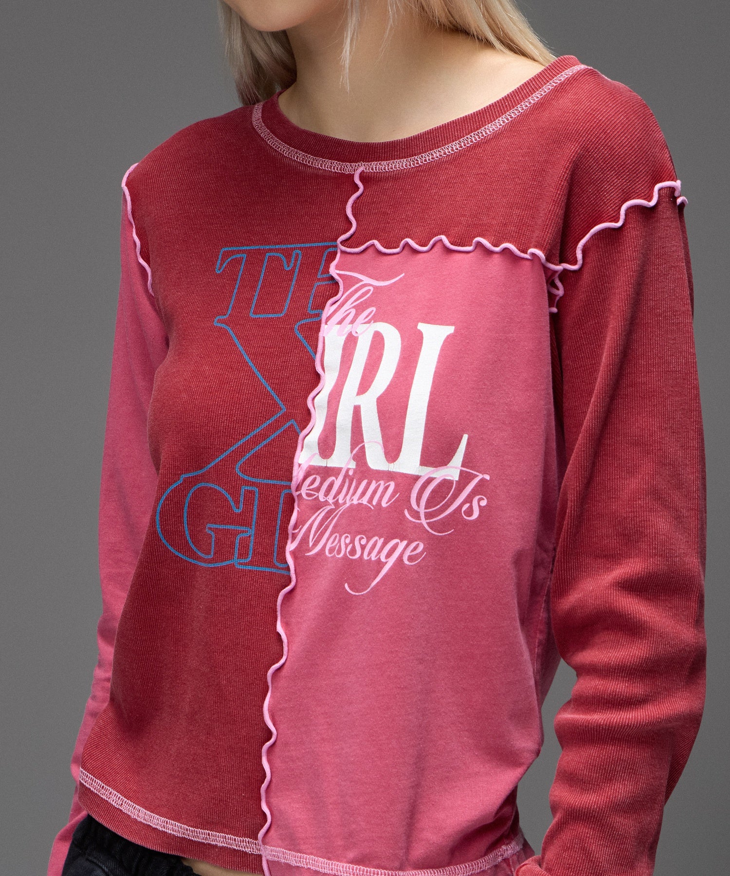 FADED REMAKE STYLE L/S COMPACT TOP