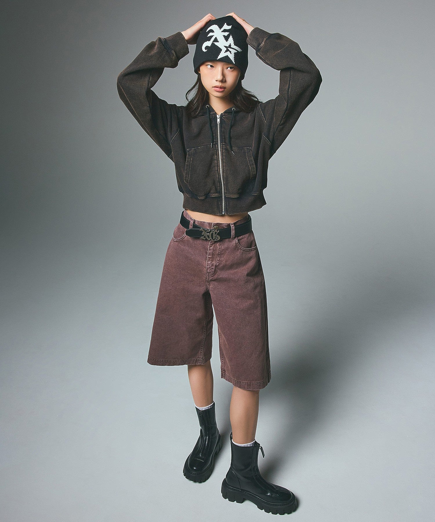 DUSTY COMPACT ZIP UP SWEAT HOODIE