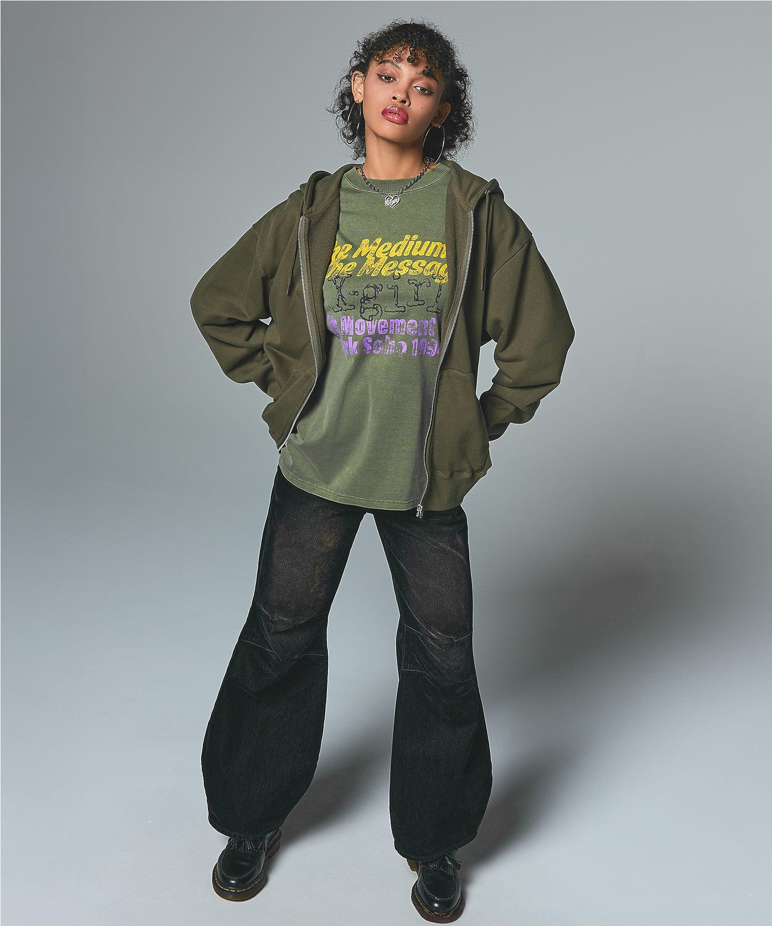 GRUNGE LOGO FADED L/S TEE