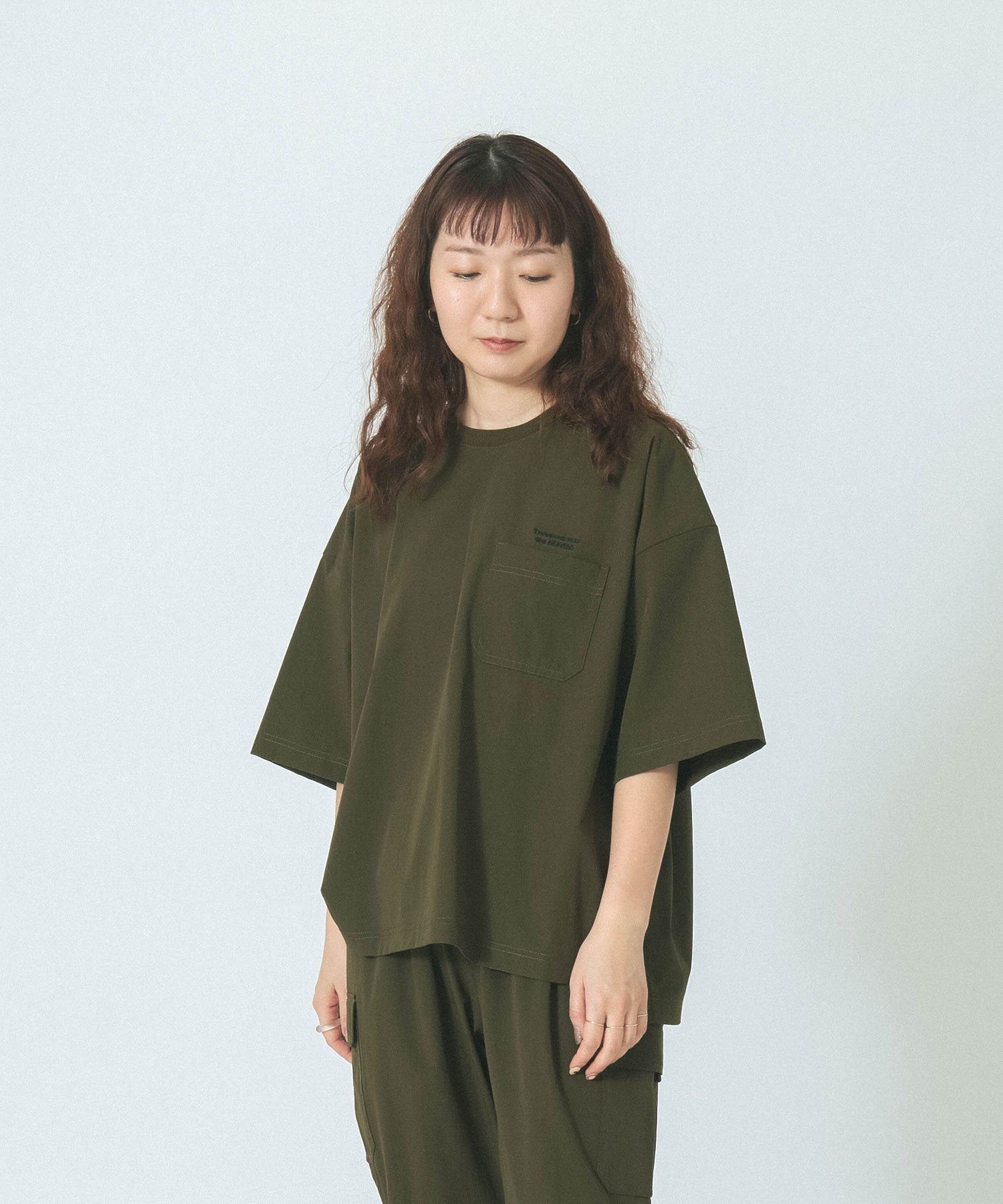 THOUSAND MILE×GENE HEAVENS/SHORT SLEEVE  POCKET TOP & CARGO TAPERED PANTS SET UP
