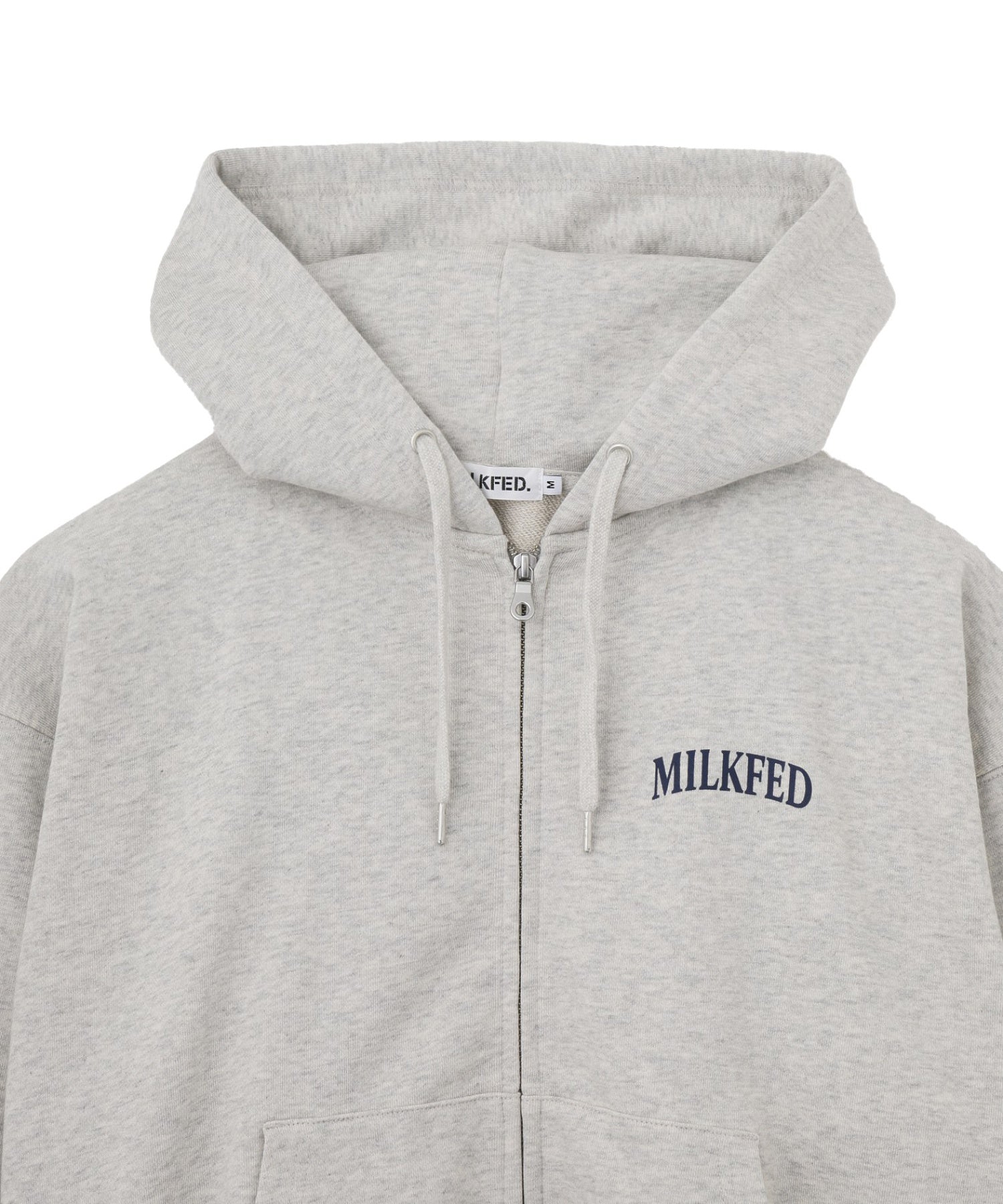 HEART EMBROIDERED LOGO ZIP UP HOODIE