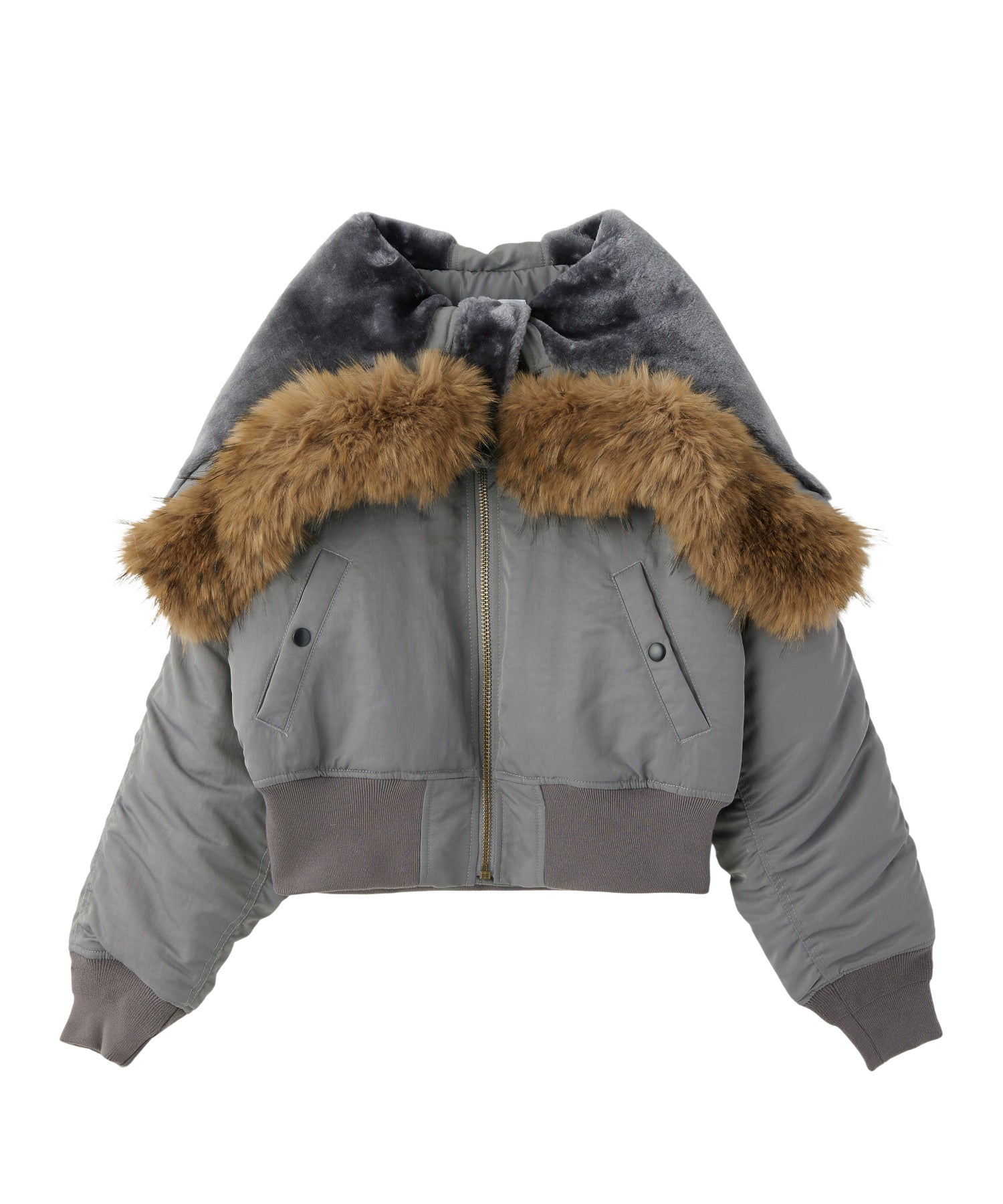 FAUX FUR HOODED JACKET