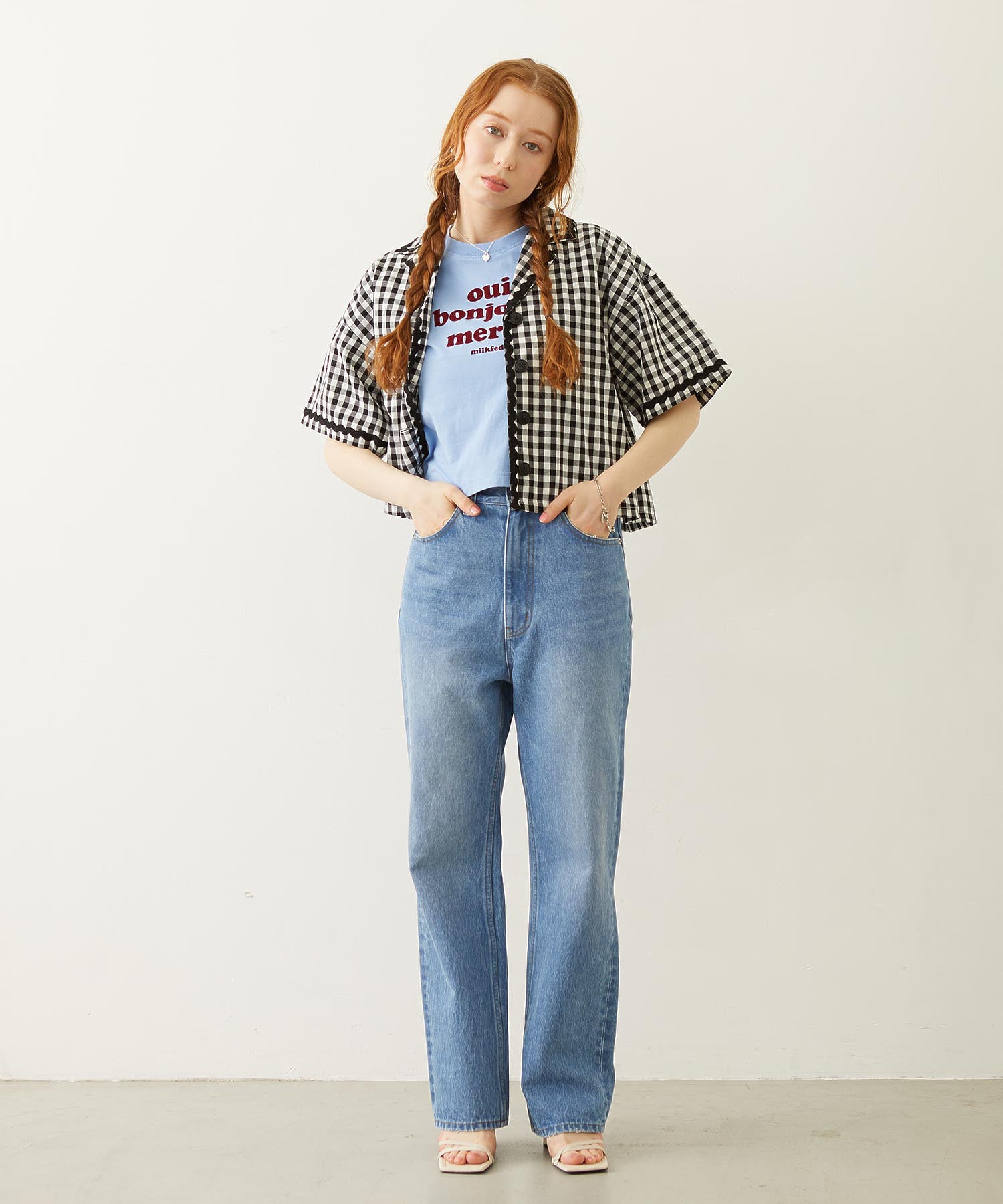 TRIMMED GINGHAM CHECK SHIRT