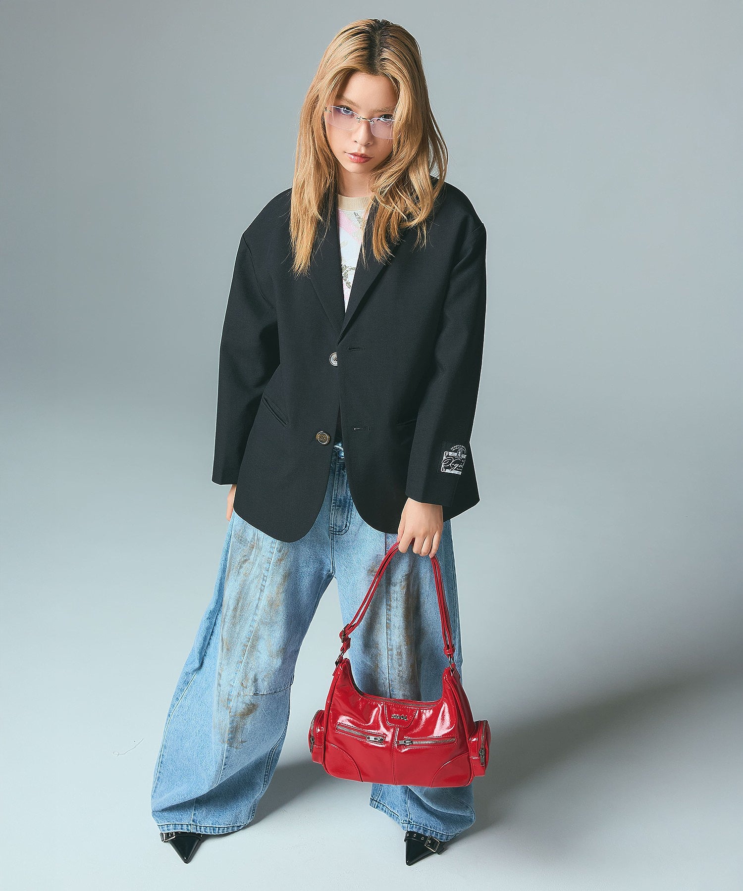 FACE LABEL TAILORED JACKET