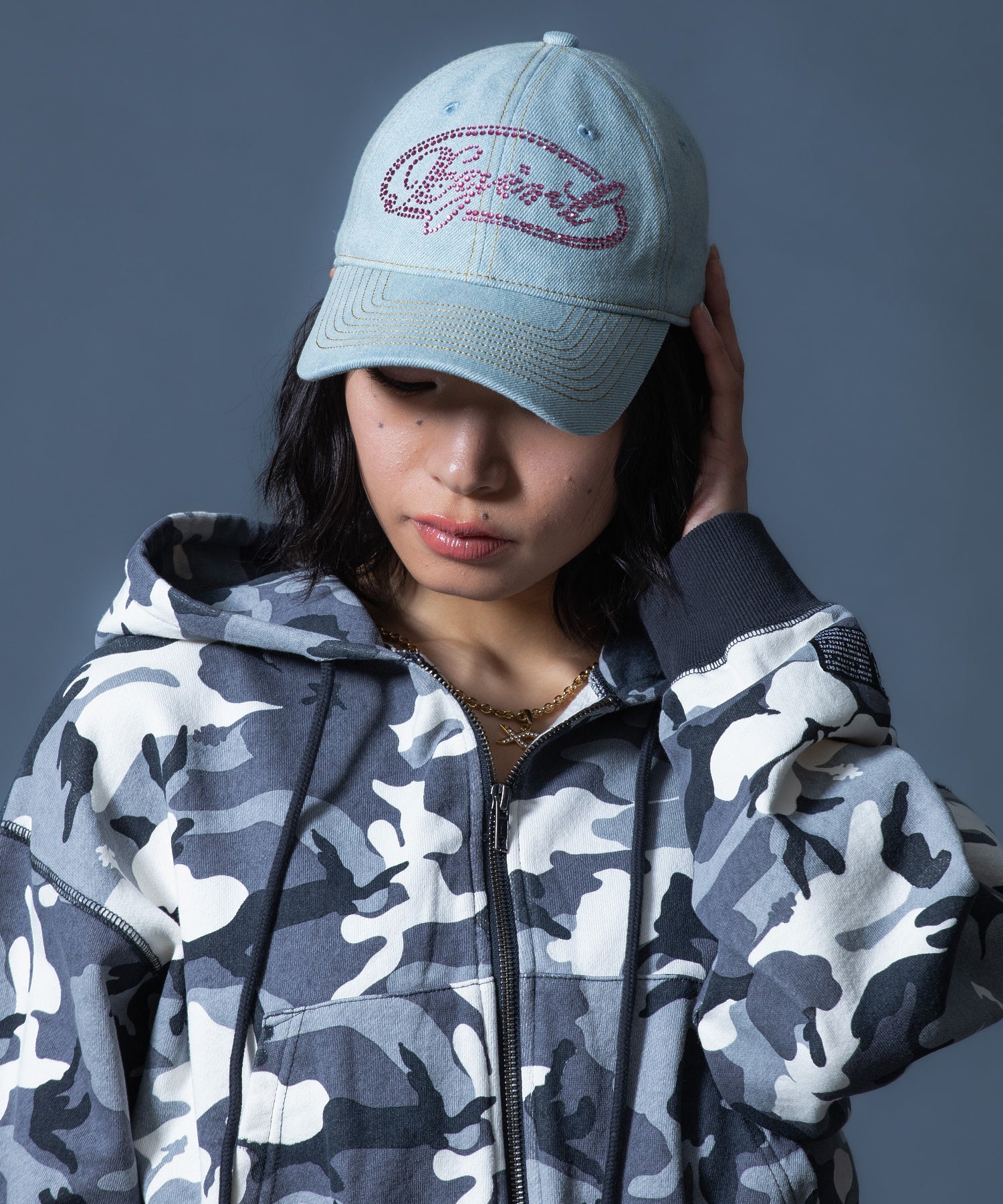 HIBISCUS CAMOUFLAGE ZIP UP SWEAT HOODIE