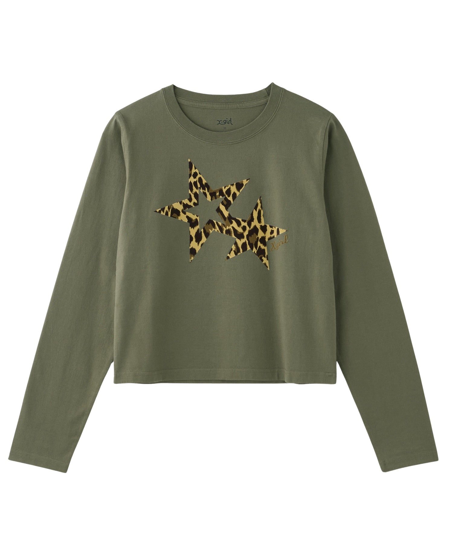 LEOPARD STAR L/S BABY TEE