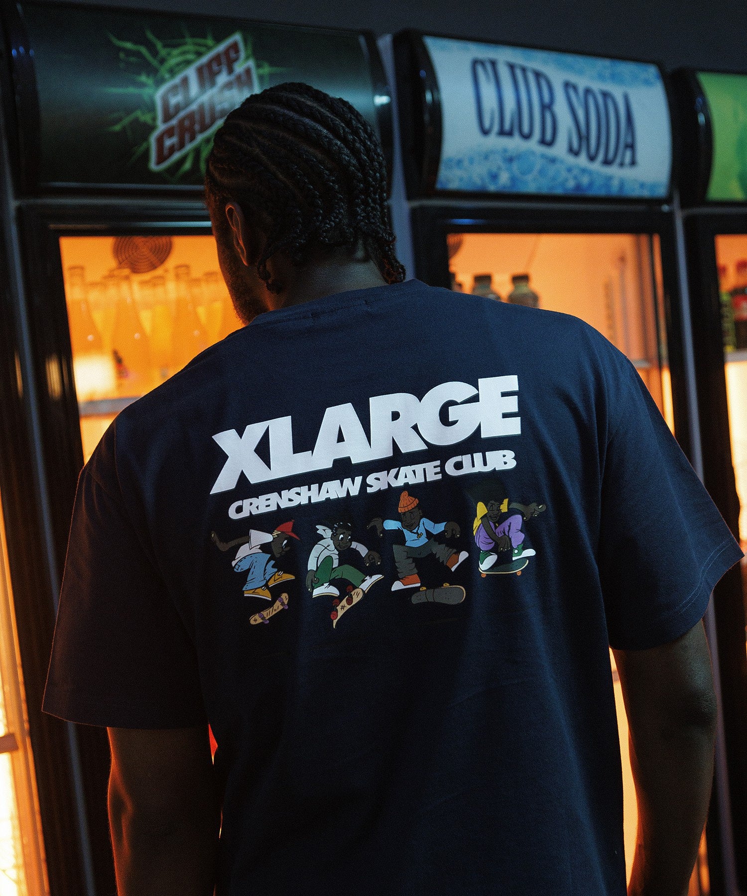 XLARGE×CRENSHAW SKATE CLUB POCKET S/S TEE