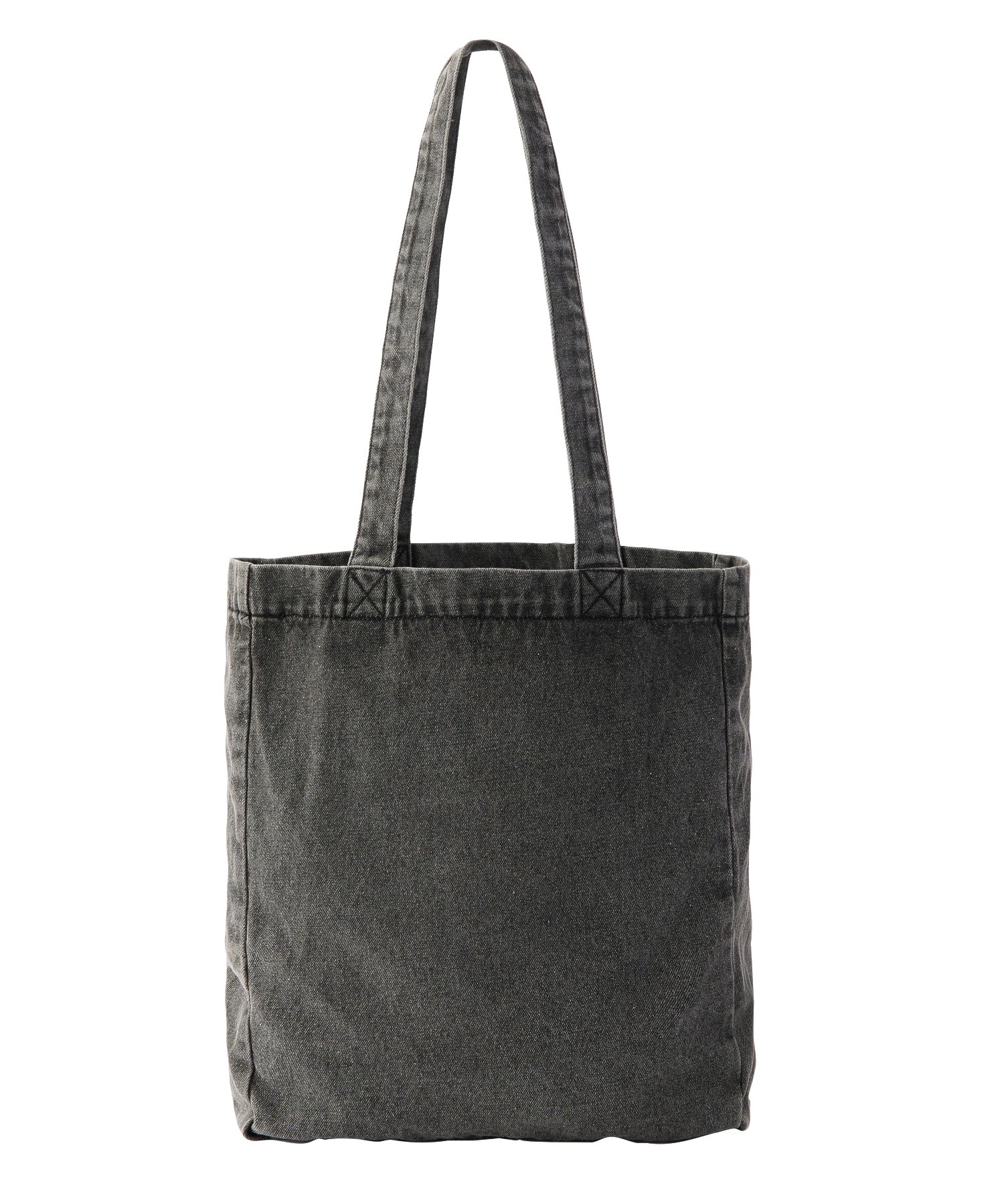 FADED LOGO PATCH DENIM TOTE BAG