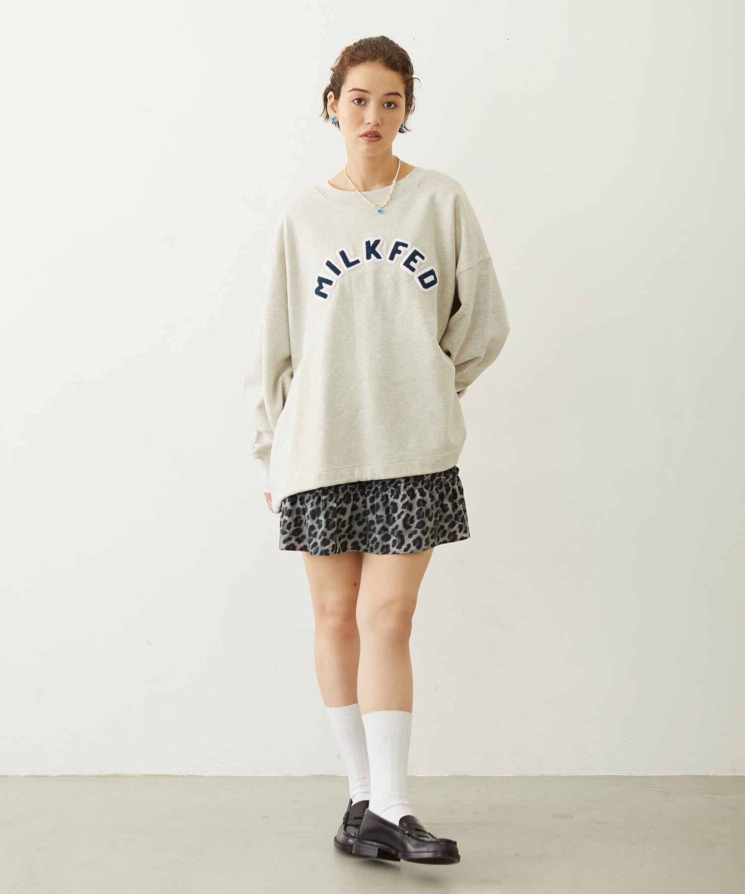 PATCH DRAWSTRING BIG SWEAT TOP
