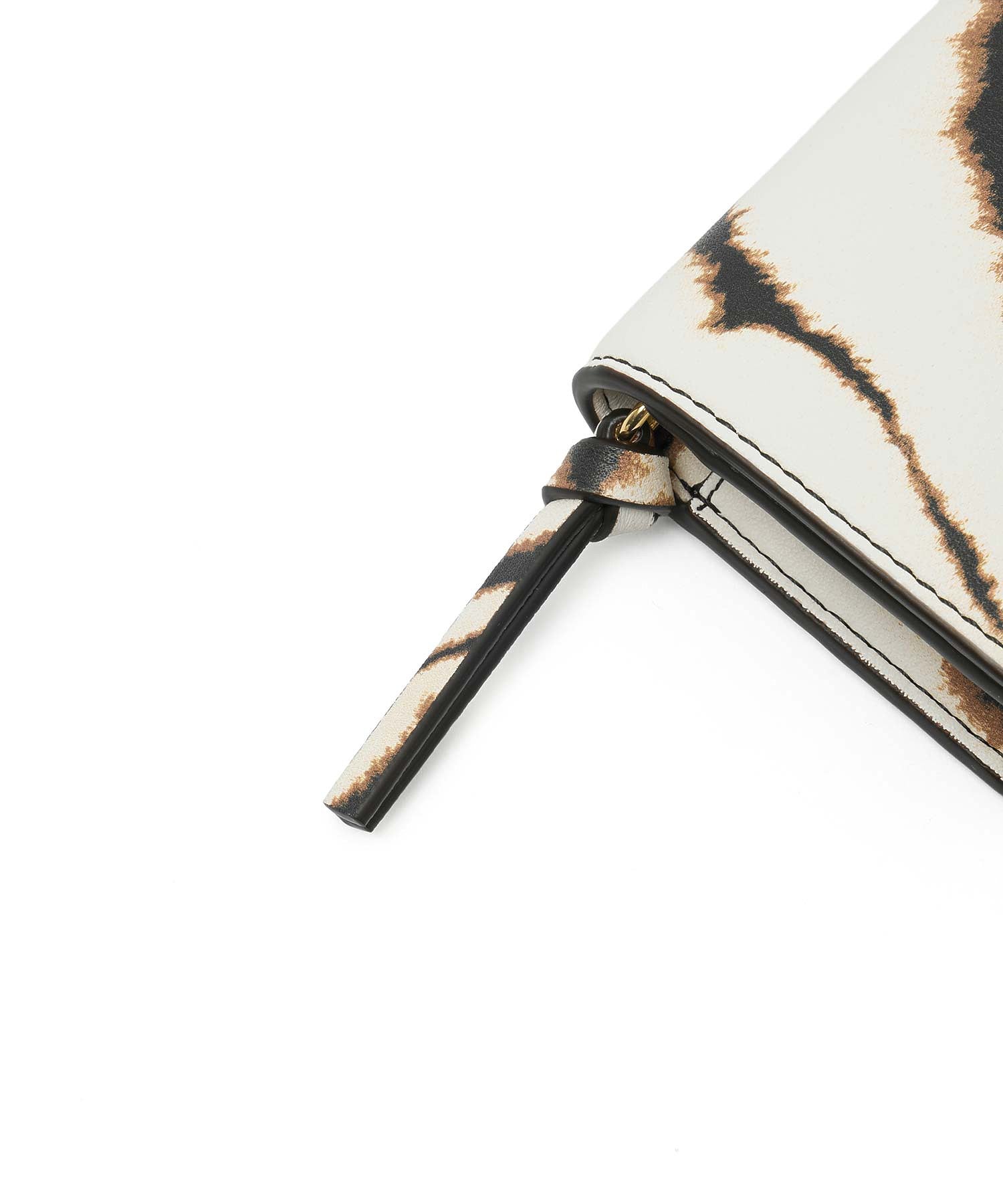 GANNI/BOU CARD HOLDER WITH FLAP ZEBRA PRINT