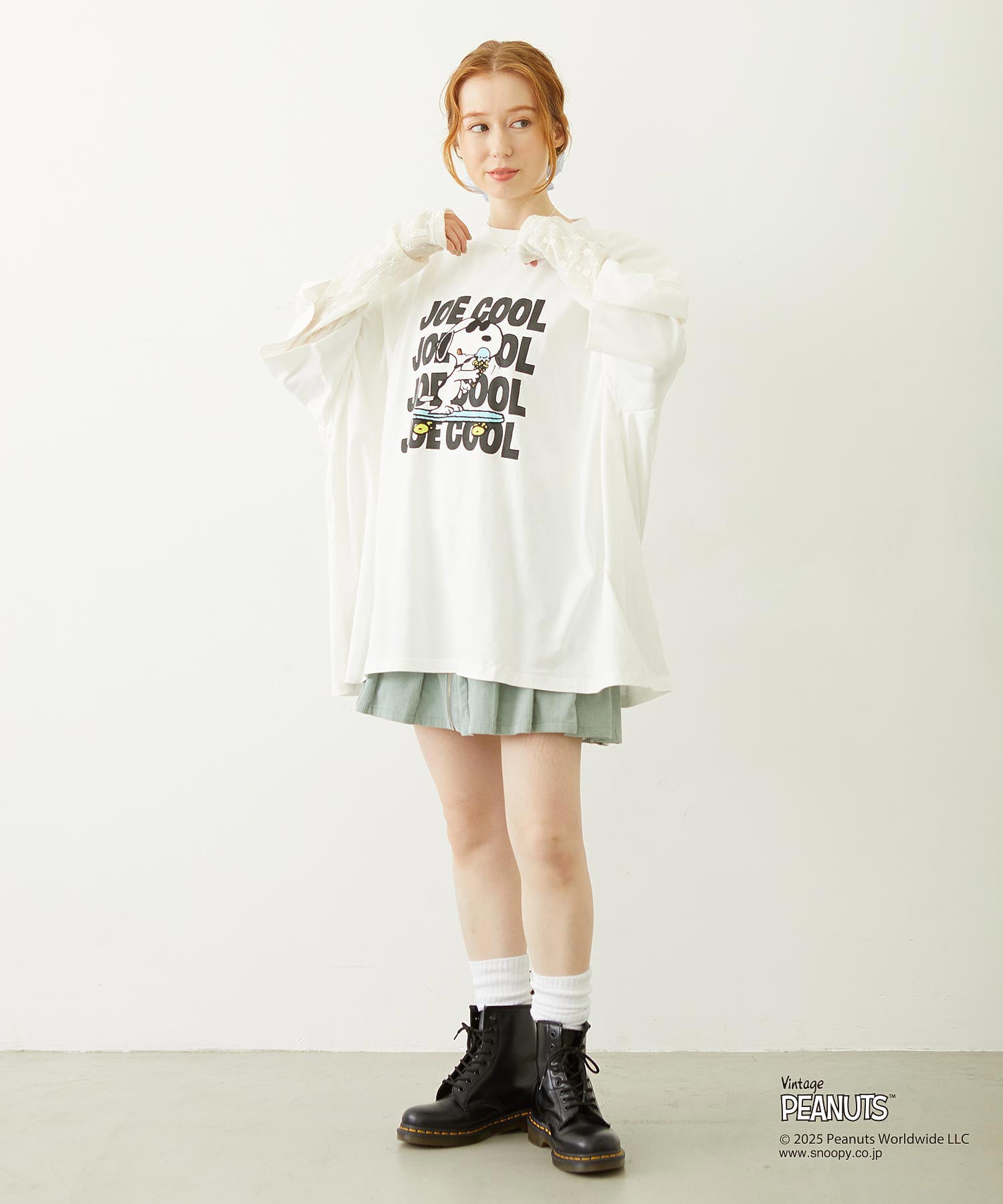 MILKFED. × PEANUTS JOE COOL BIG S/S TEE