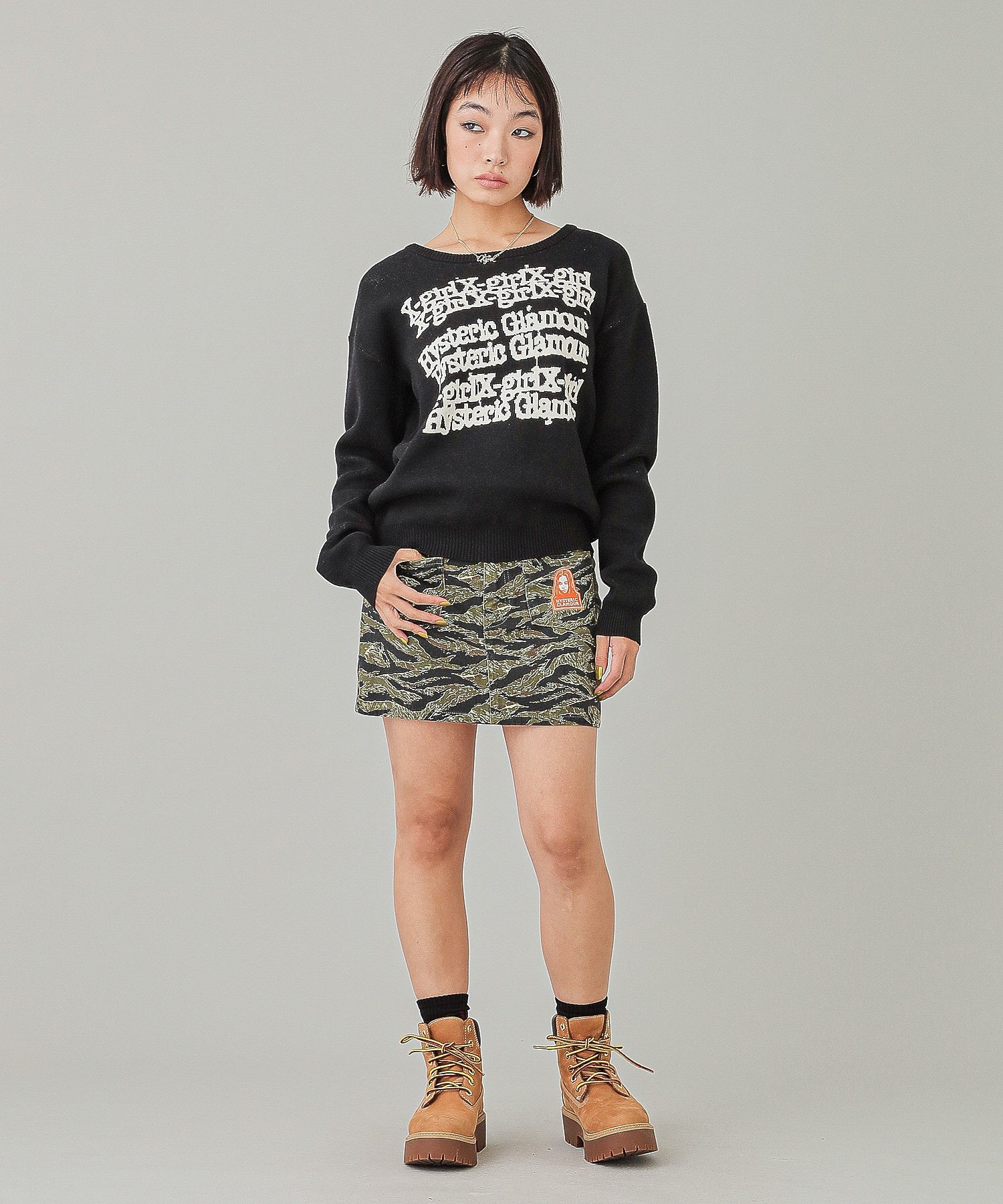 X-girl x HYSTERIC GLAMOUR KNIT TOP