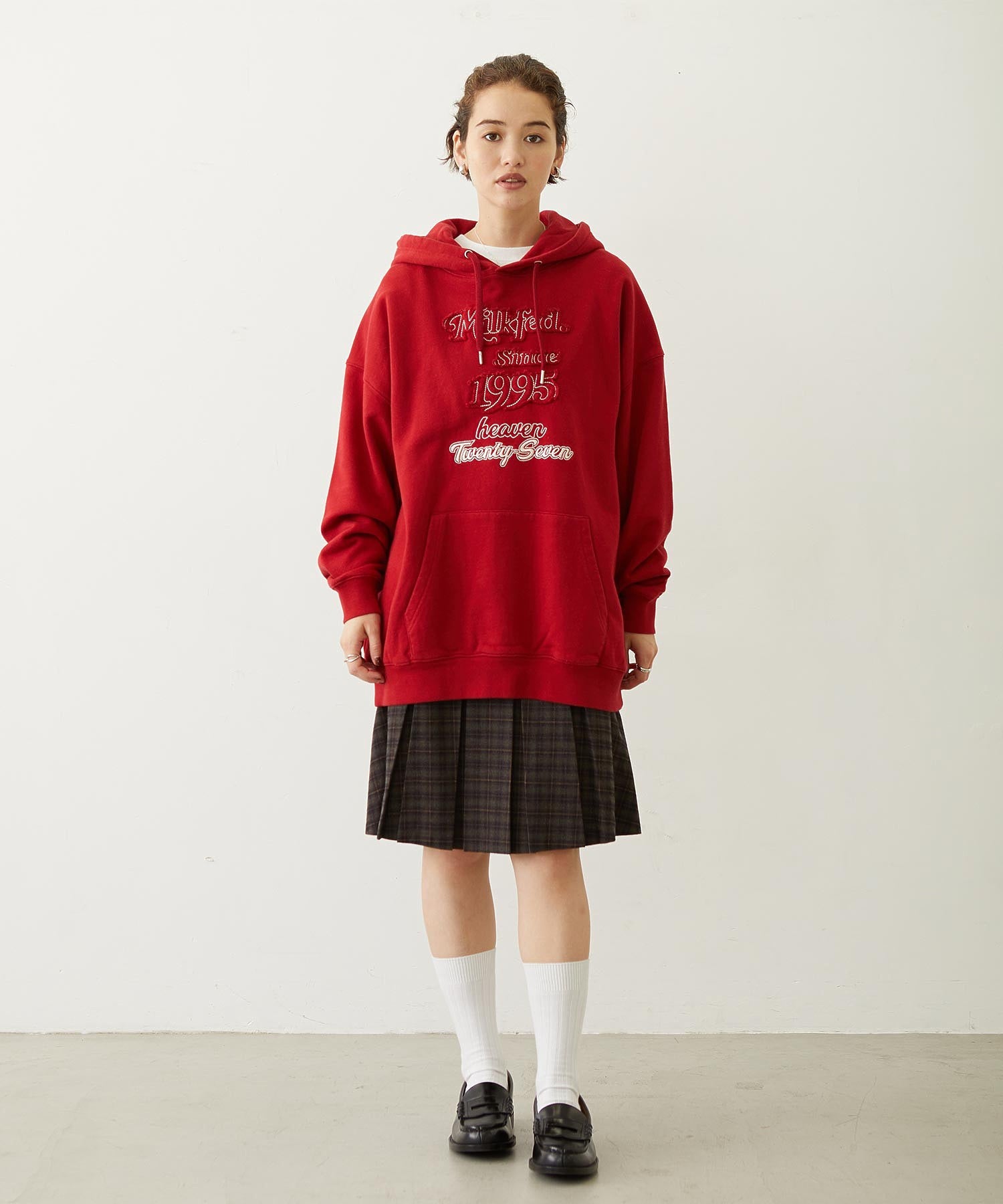 STITCHED LOGO SWEAT HOODIE