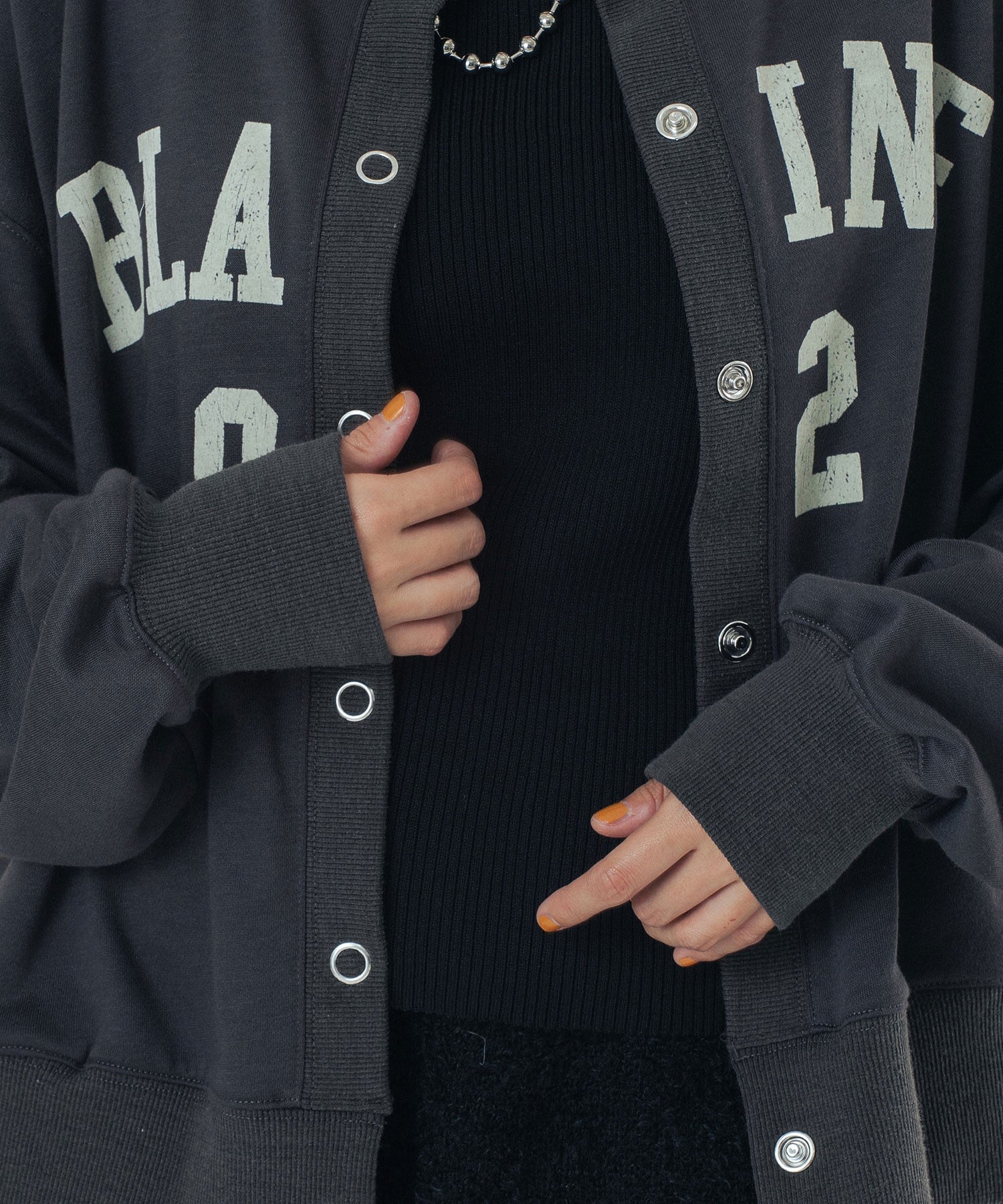 COLLEGE LOGO SWEAT CARDIGAN
