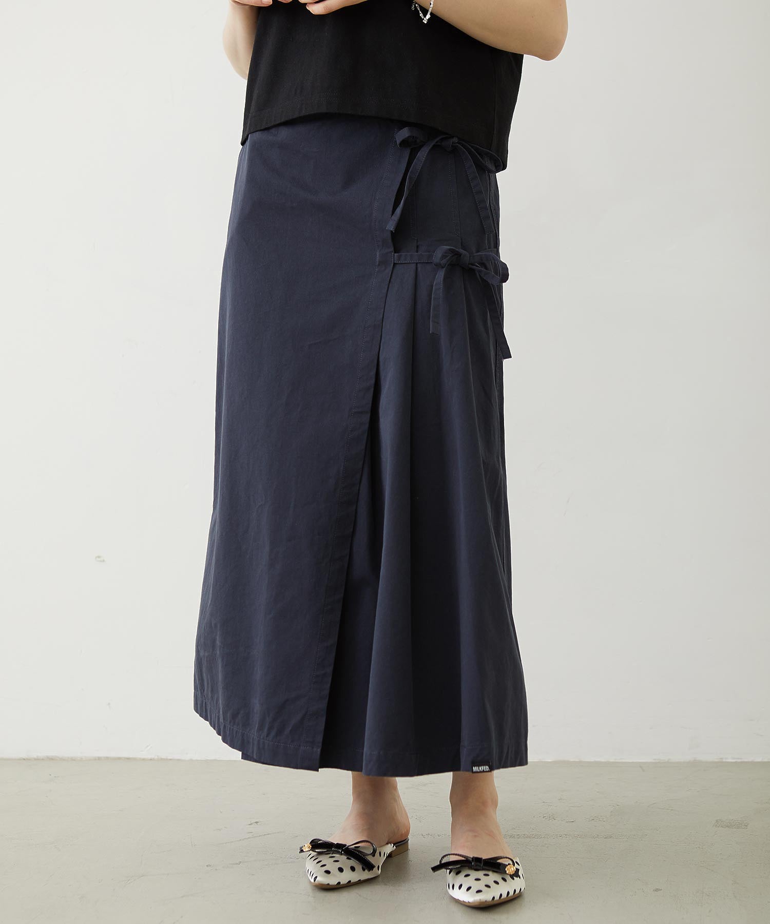 CHINO TUCK LONG SKIRT