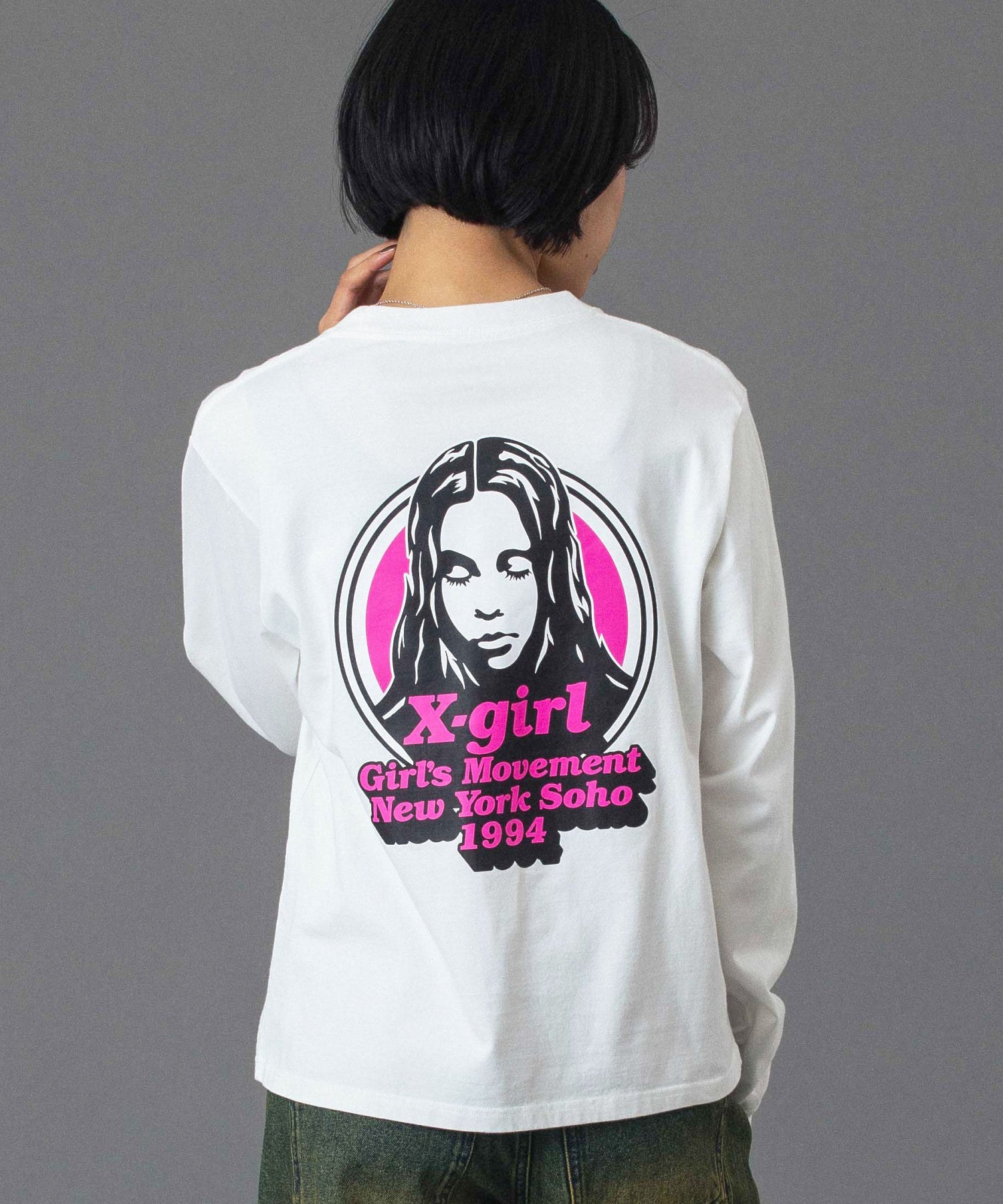 MESSAGE AND FACE CIRCLE LOGO L/S TEE
