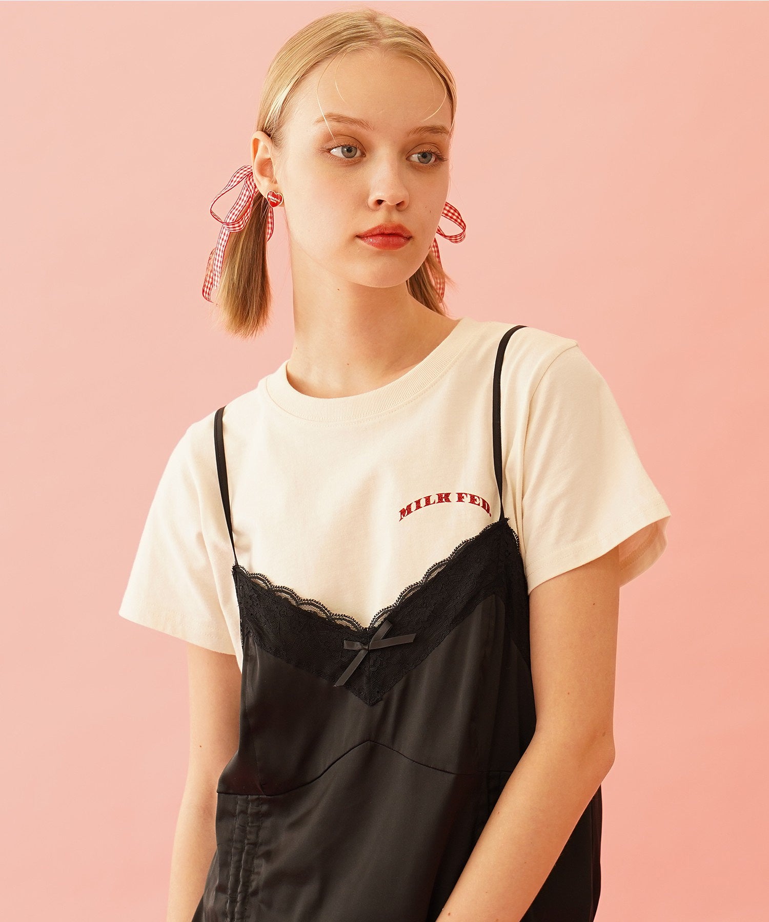 GLITTER  CHERRY COMPACT S/S TEE