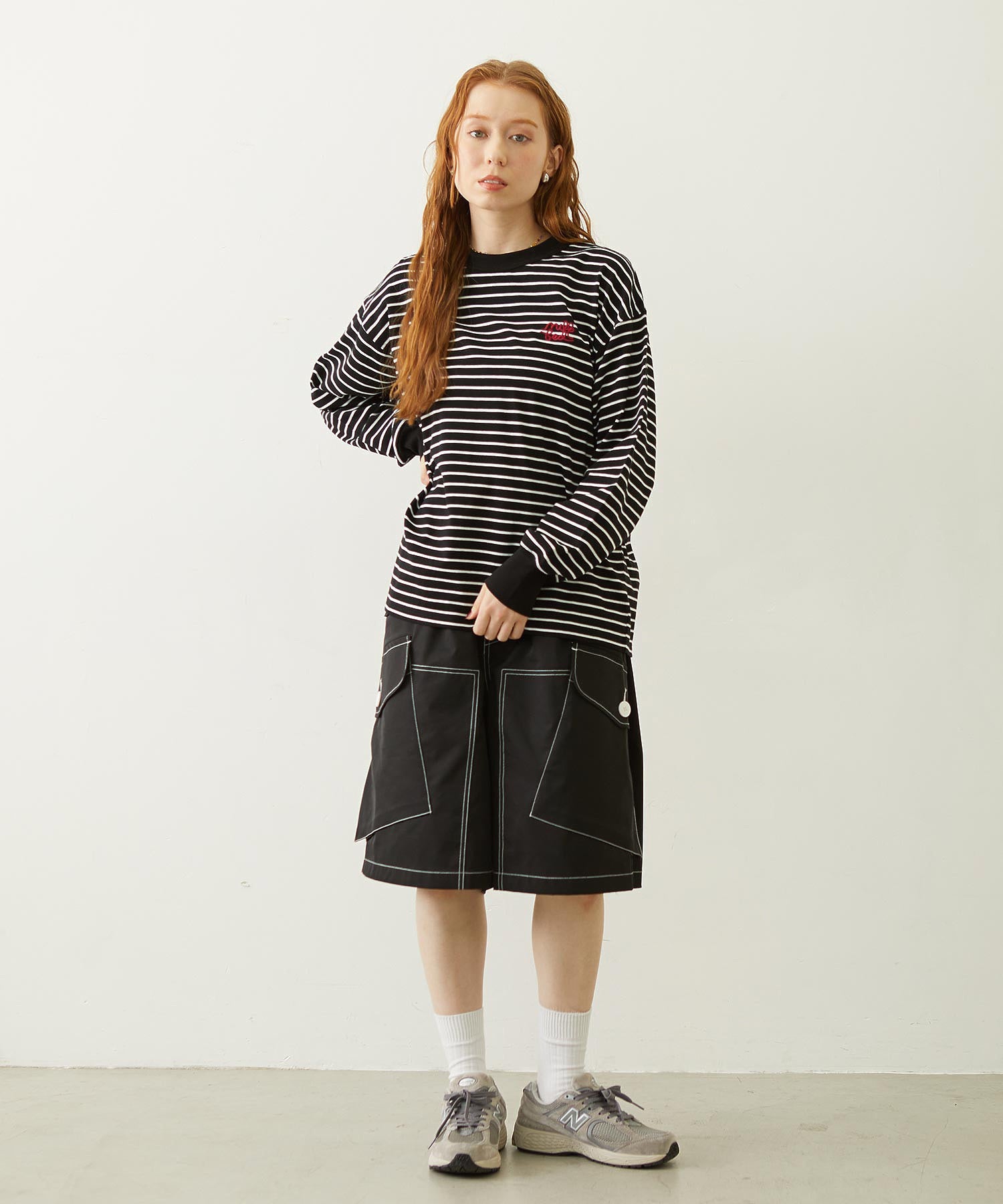 STRIPED L/S TOP