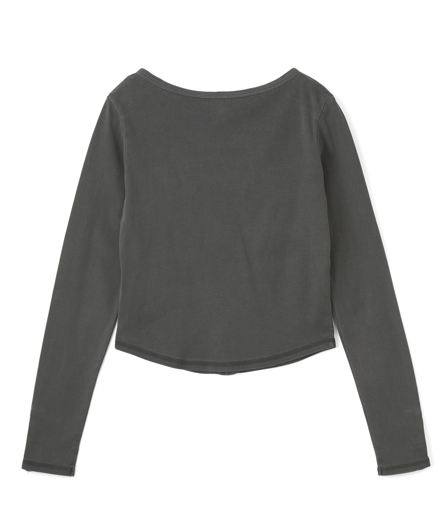 FRONT SLIT BUTTON L/S TOP
